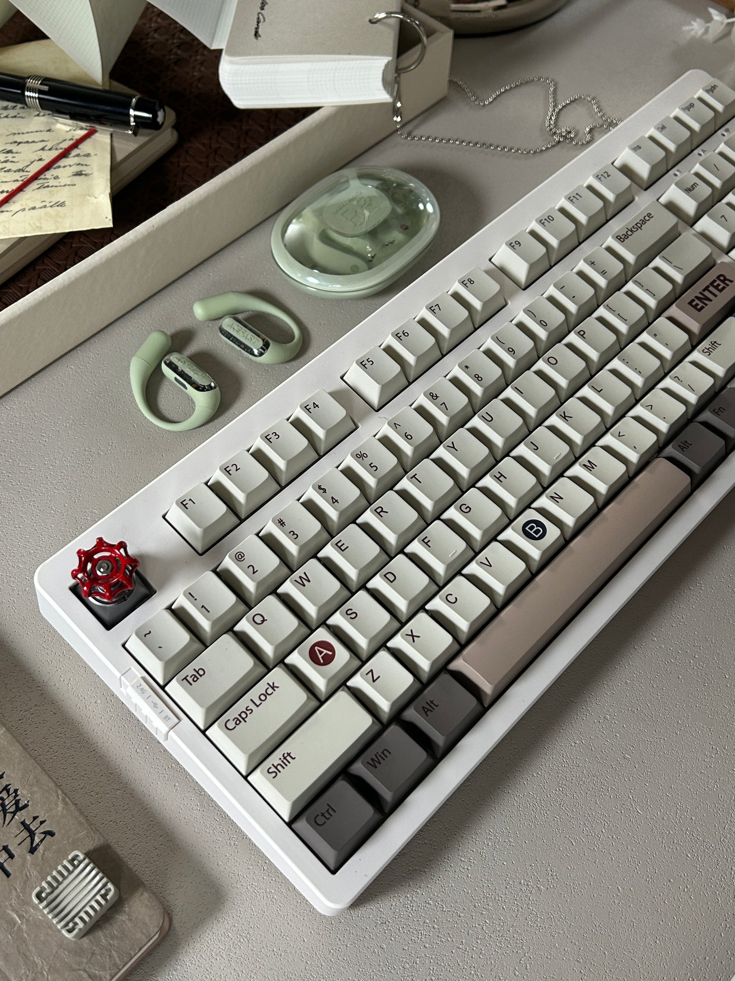 Unboxing Sample For Sales ONLY 1 Instock EPOMAKER EK98 Wireless Mechanical Keyboard, Tri-Mode Bluetooth/2.4Ghz/USB-C Wired, Hot Swappable Creamy Switch, RGB Backlit Custom (White, Mulan Switch)