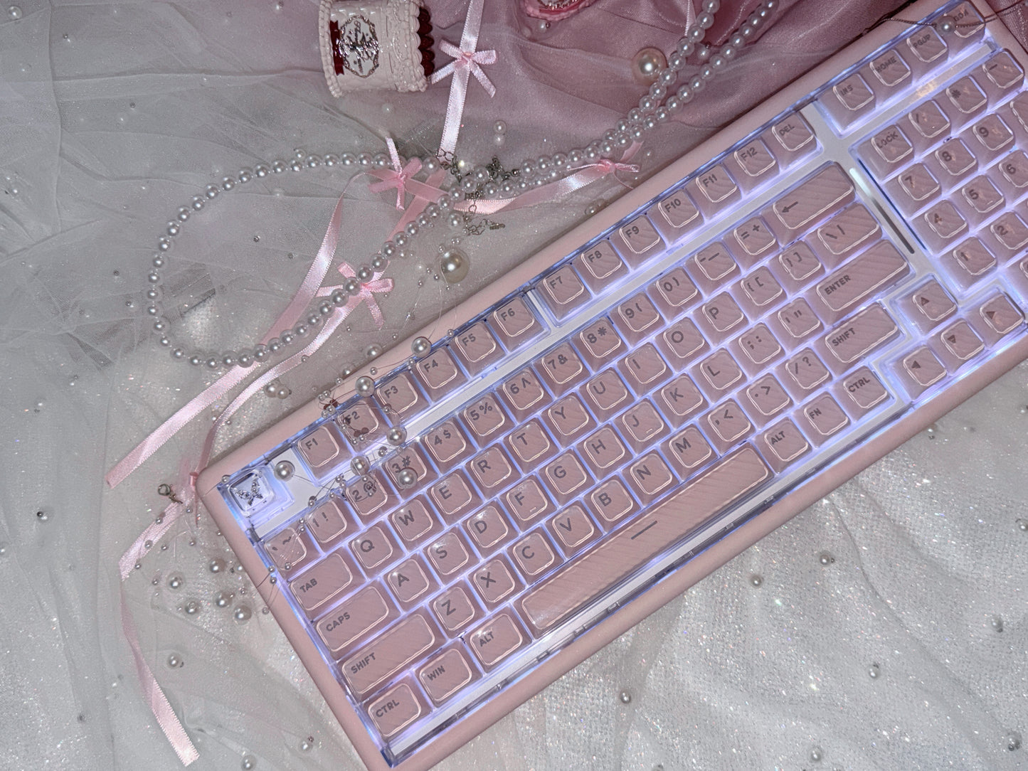 Unboxing Sample For Sales ONLY 1 Instock ainbell base99 pale pink silent switch tri-mode wireless mechanical keyboard