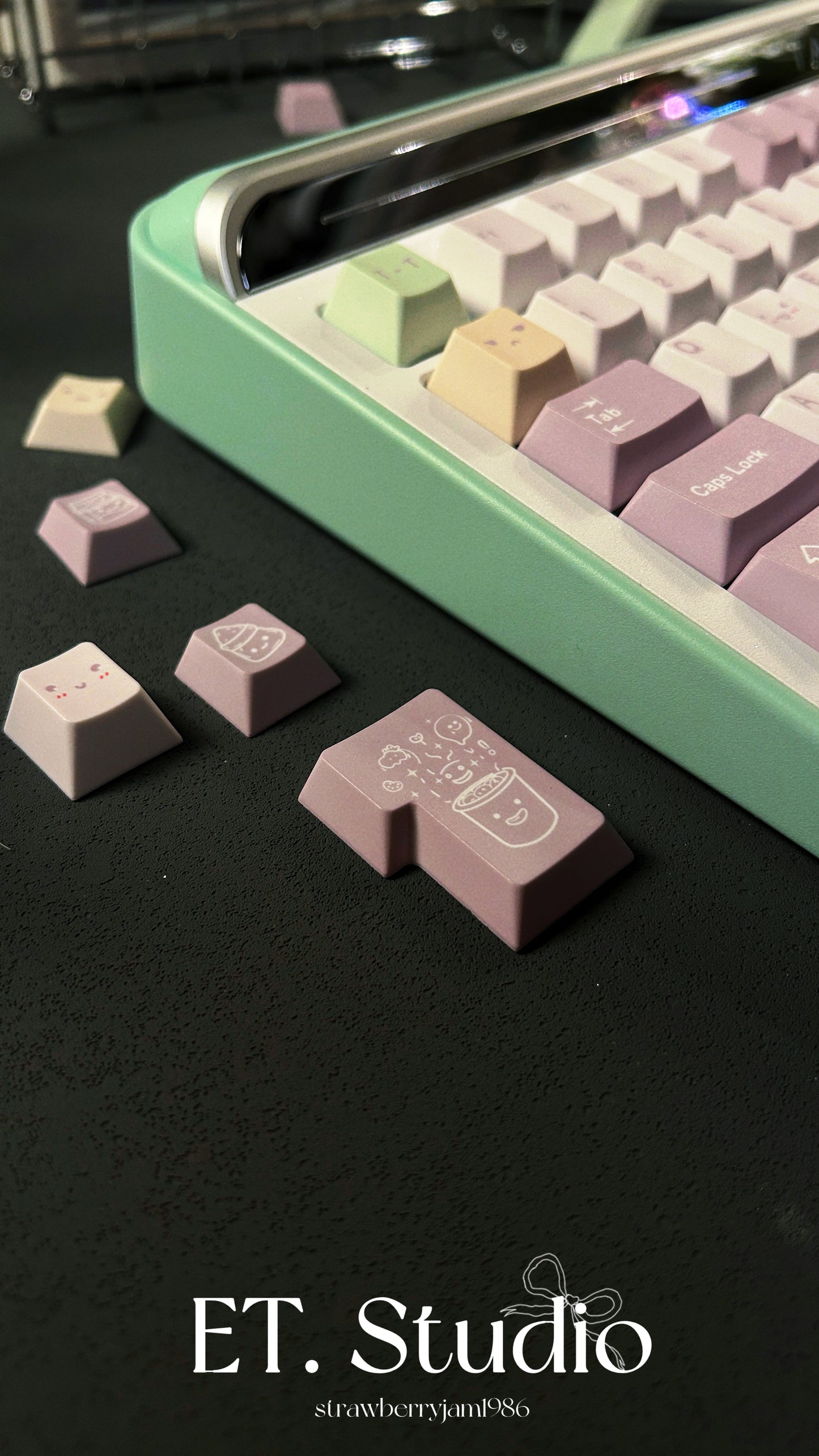 ONLY 1 Instock Prebuilt Targa98 Mint Green Aluminum Customized Mechanical Keyboard Set