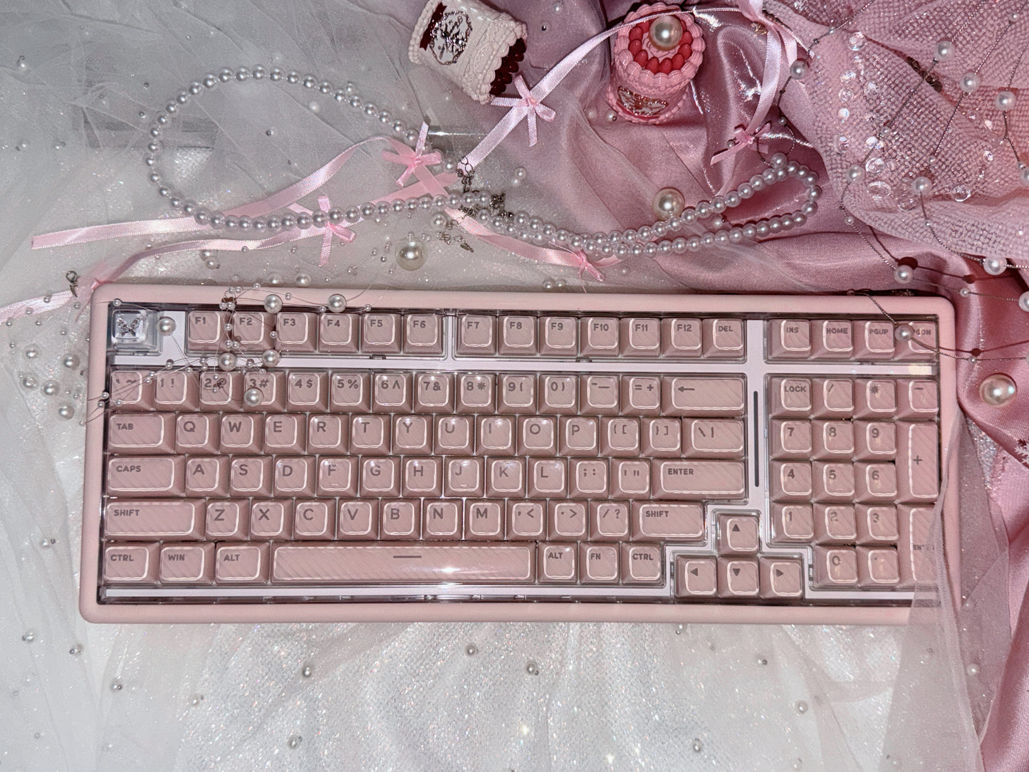 Unboxing Sample For Sales ONLY 1 Instock ainbell base99 pale pink silent switch tri-mode wireless mechanical keyboard