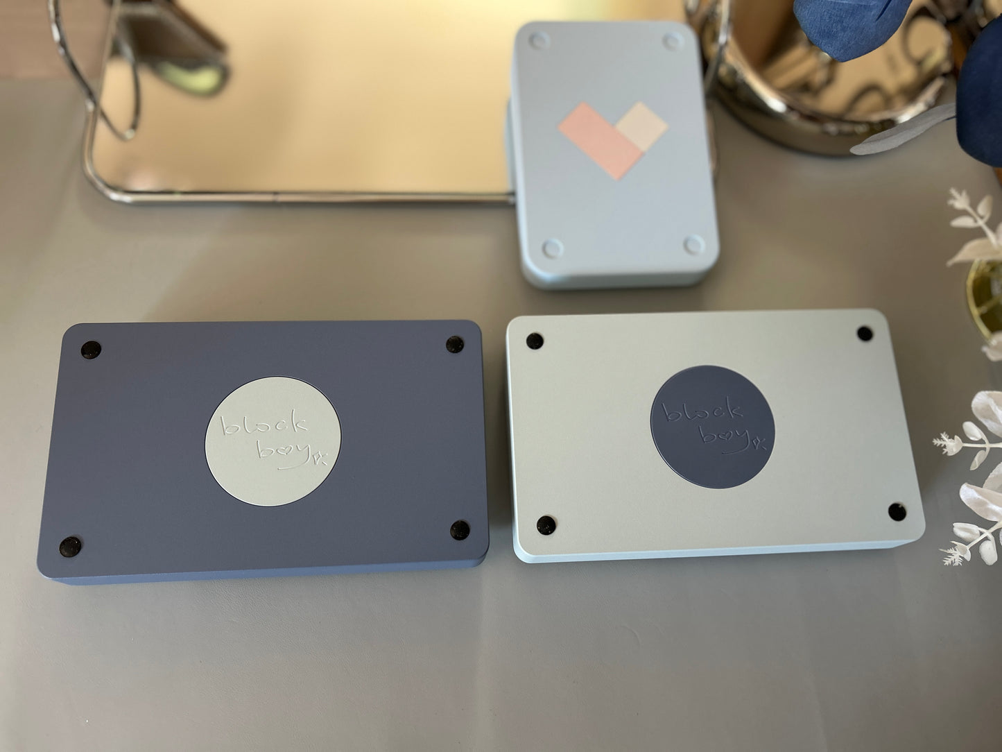 Preorder Prebuilt Aluminum Customized Mechanical Keyboard BLOCKboy split65 dark and light Blue set