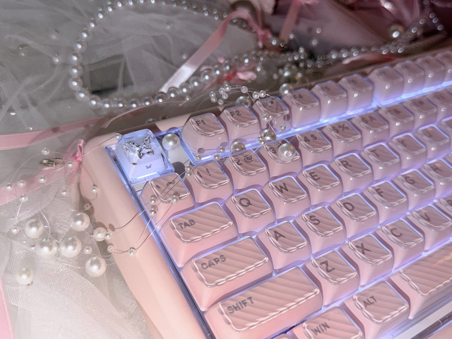 Unboxing Sample For Sales ONLY 1 Instock ainbell base99 pale pink silent switch tri-mode wireless mechanical keyboard