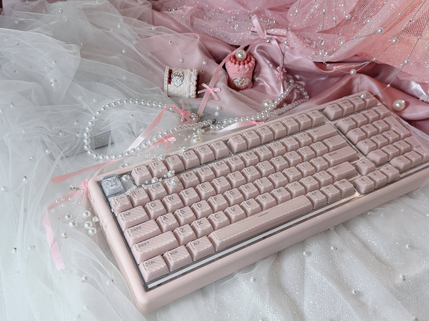 Unboxing Sample For Sales ONLY 1 Instock ainbell base99 pale pink silent switch tri-mode wireless mechanical keyboard