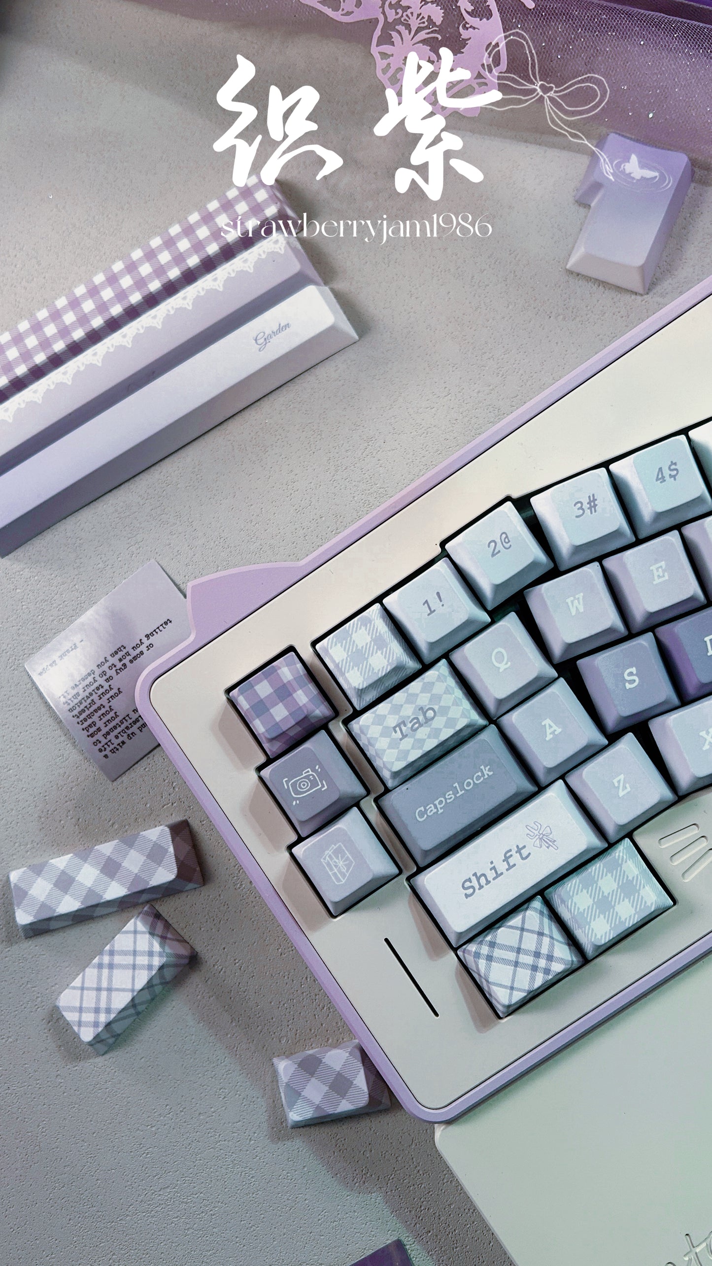ONLY 1 INSTOCK Prebuilt Aluminum Customized Mechanical Keyboard PURPULE KITTENALICE ERGONOMIC CAT KEYBOARD SET with Wristrest