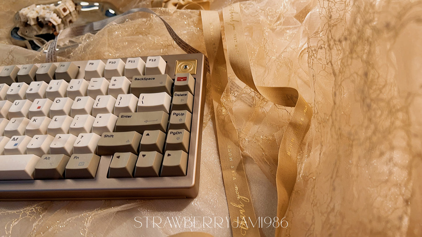 【preorder】Prebuilt NEO75 CU Grey Gold tri_mode Aluminum Customized Mechanical Keyboard set
