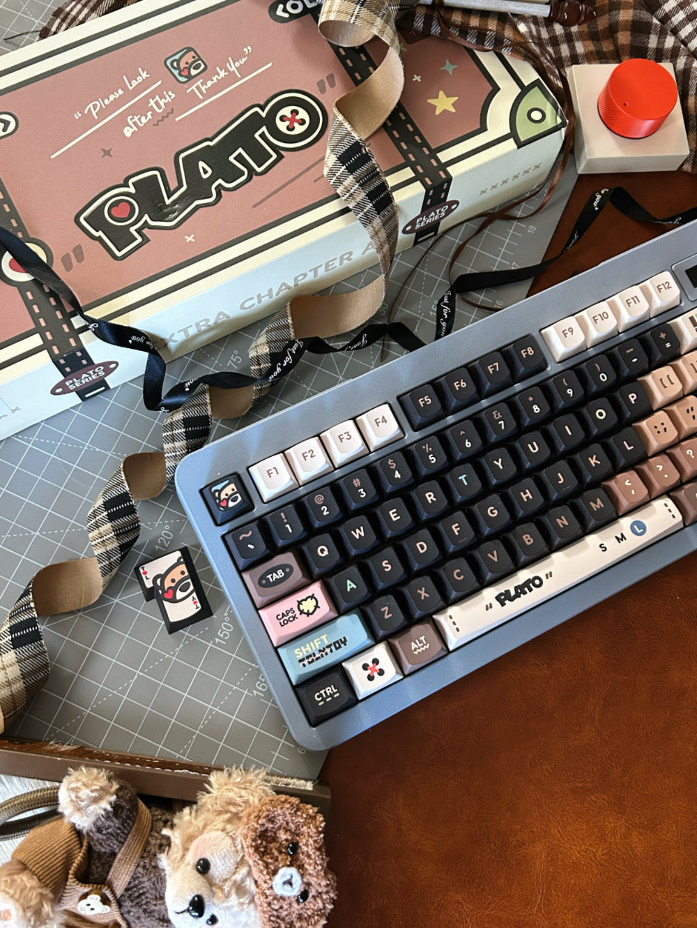 ONLY 1 Instock Prebuilt Aluminum Customized Mechanical Keyboard Matrix Meta75 Istanbul Dirty Blue Set (With Switch & Keycaps)