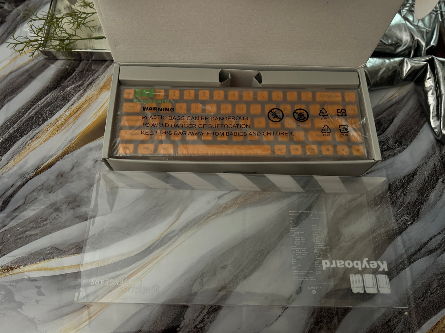 Unboxing Sample For Sales ONLY 1 Instock Soda Orange 68 Key RGB Clicky Mechanical Wireless Gaming Keyboard