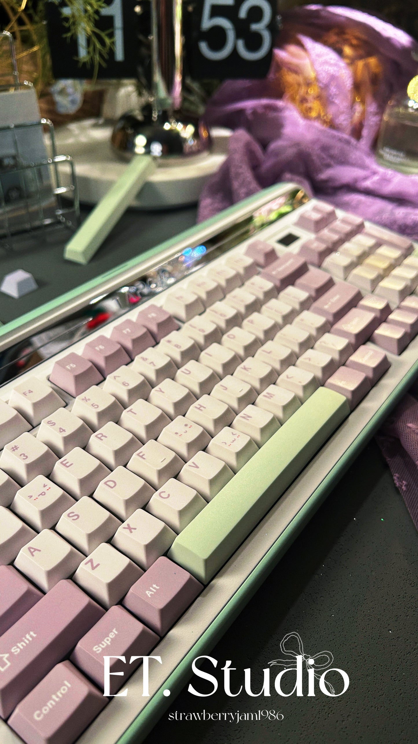 ONLY 1 Instock Prebuilt Targa98 Mint Green Aluminum Customized Mechanical Keyboard Set
