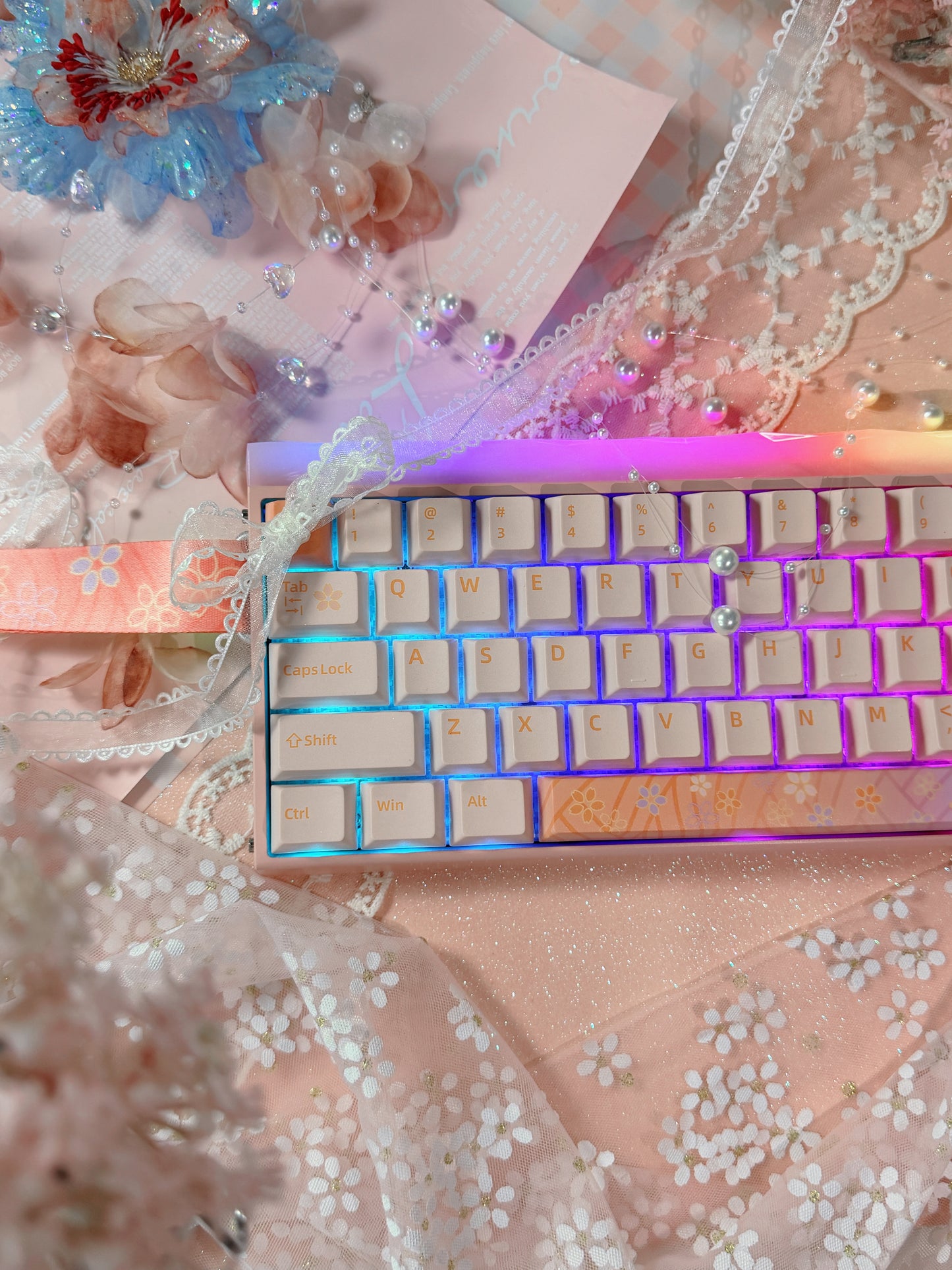 Unboxing Sample For Sales ONLY 1 Instock AULA HERO68 HE ULTRA SAKURA PINK MEGNATIC SWITCH GAMING KEYBOARD