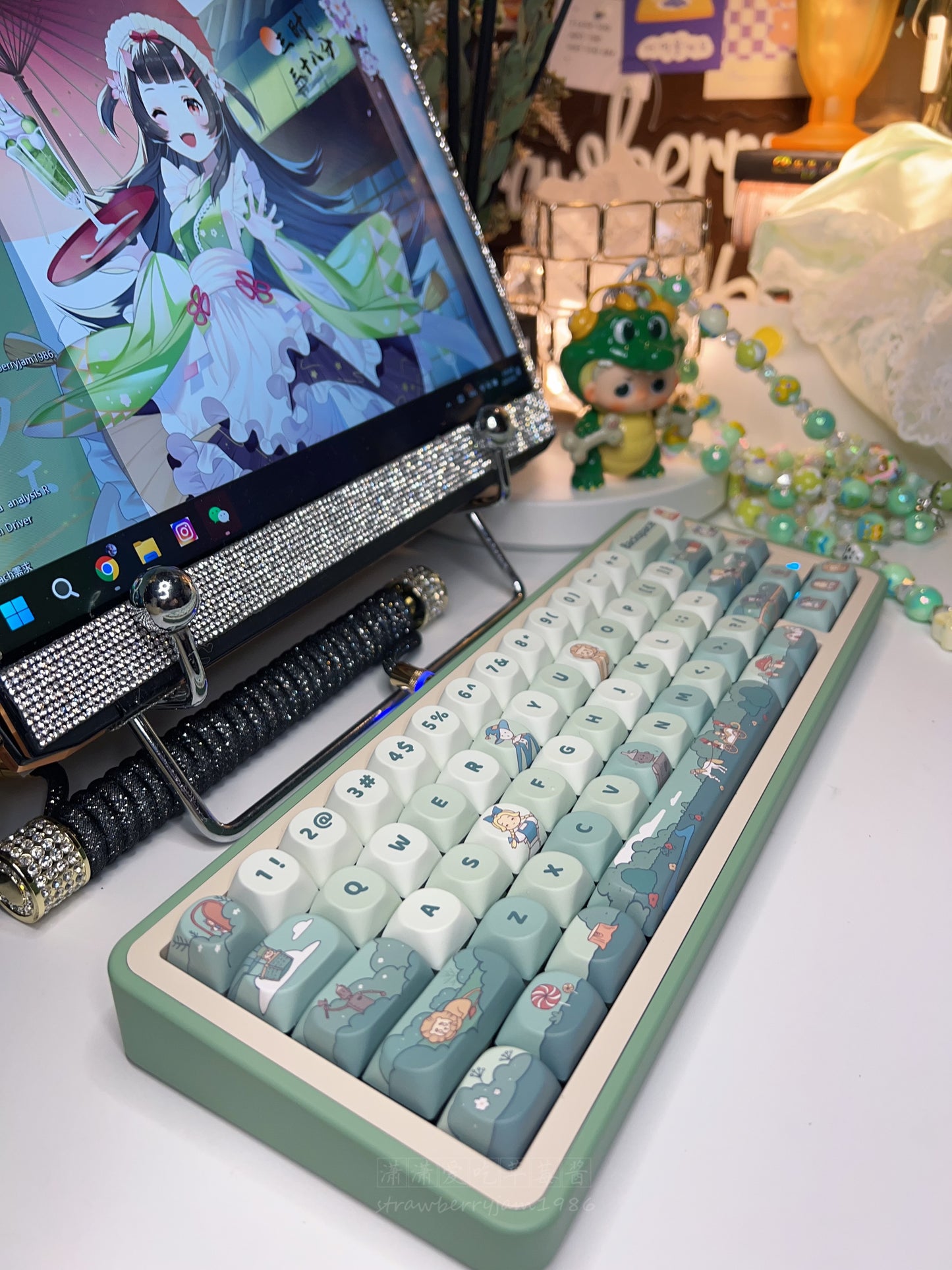 【preorder】Prebuilt Matcha Green Lucky65 The Wonderful Wizard of OZ Aluminum Customized Mechanical Keyboard