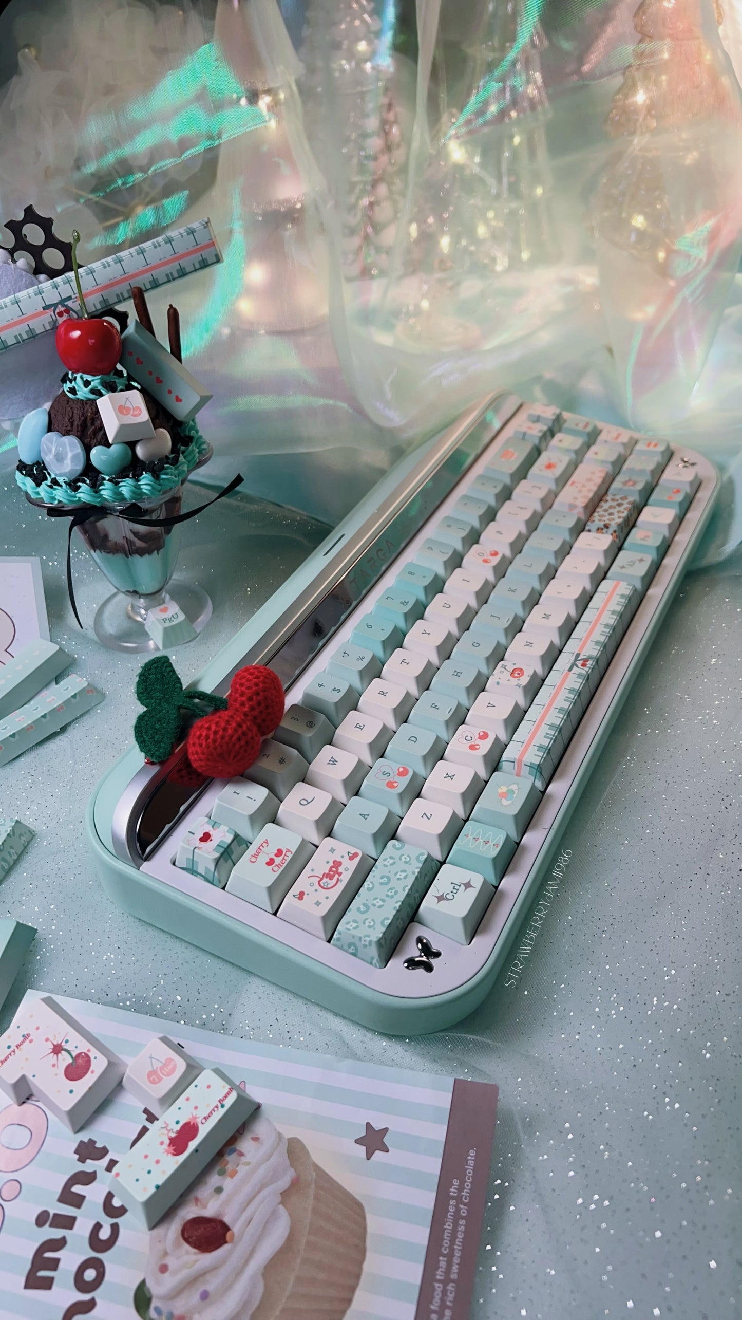 「only 1 Instock」Prebuilt Aluminum Customized Mechanical Keyboard Targa65 Mint Green