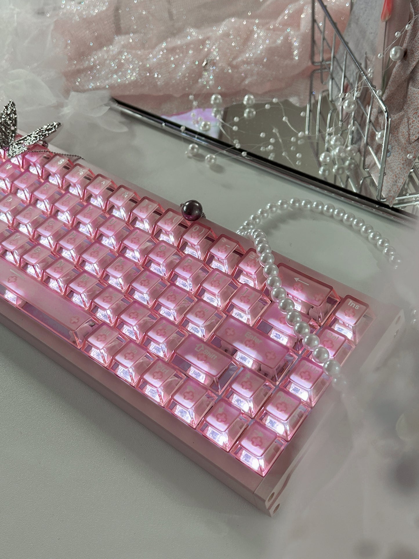 Unboxing Sample For Sales ONLY 1 Instock Peach Pink MG68 Plus Magnetic Switch Mechanical Keyboard