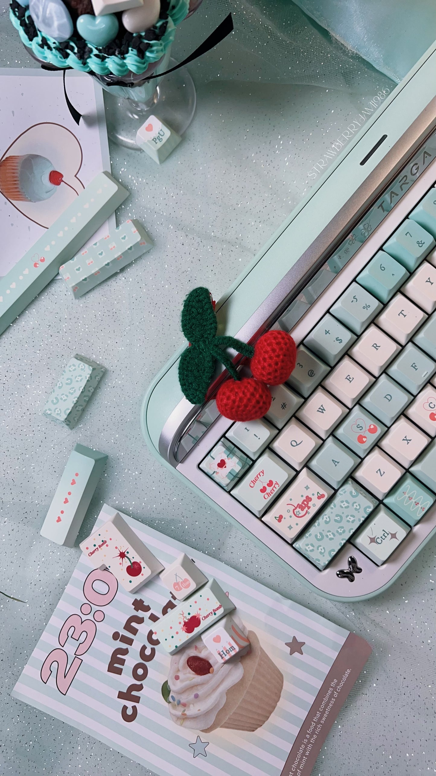 「only 1 Instock」Prebuilt Aluminum Customized Mechanical Keyboard Targa65 Mint Green
