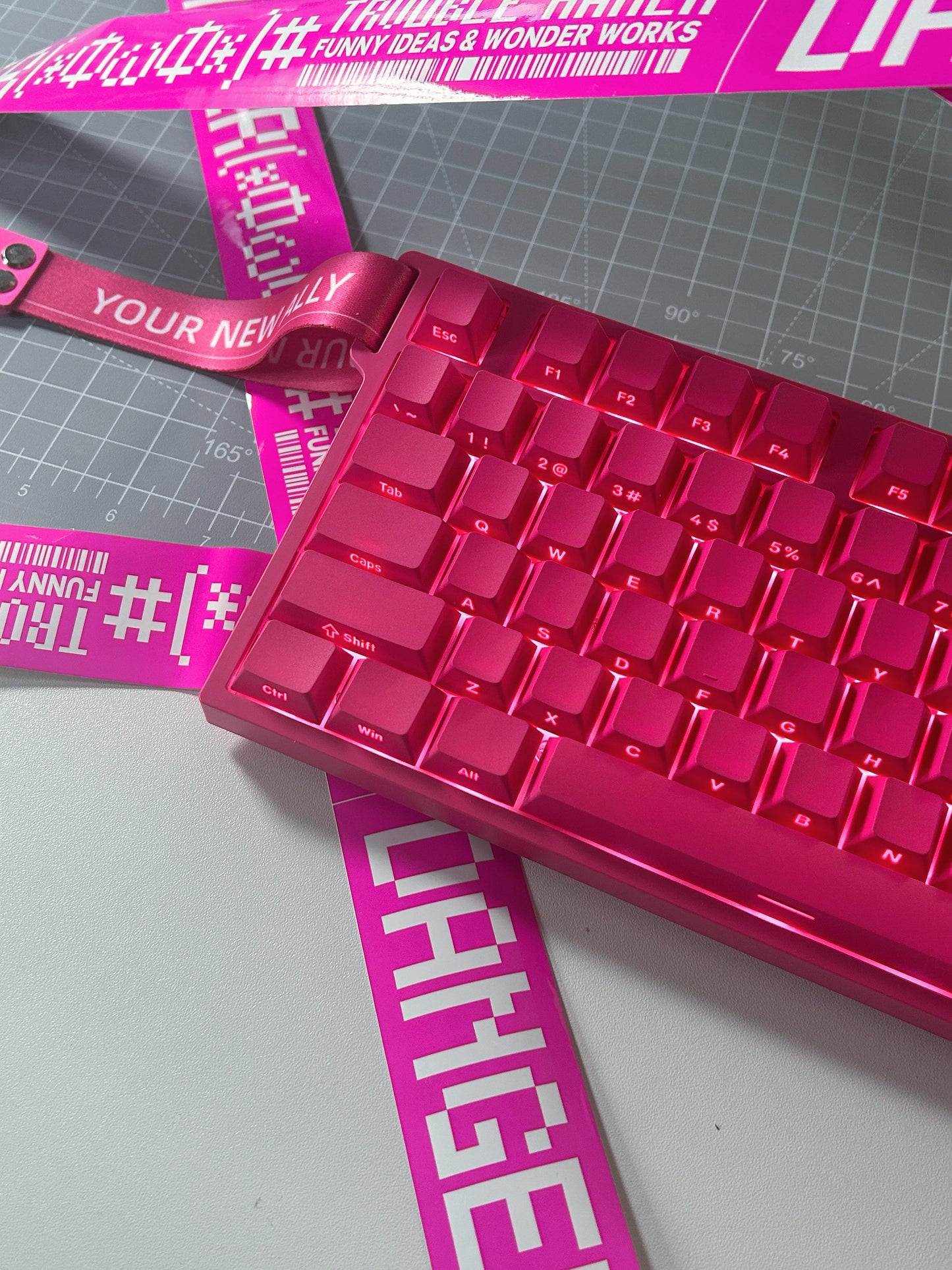 PREBUILT Hot Pink BEAT75 RGB Wireless Tri-Mode Magnetic Switch Gaming Mechanical Keyboard(2-3 wks shipping)