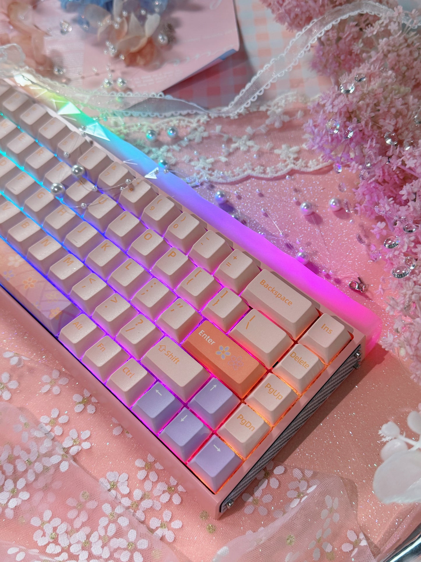 Unboxing Sample For Sales ONLY 1 Instock AULA HERO68 HE ULTRA SAKURA PINK MEGNATIC SWITCH GAMING KEYBOARD