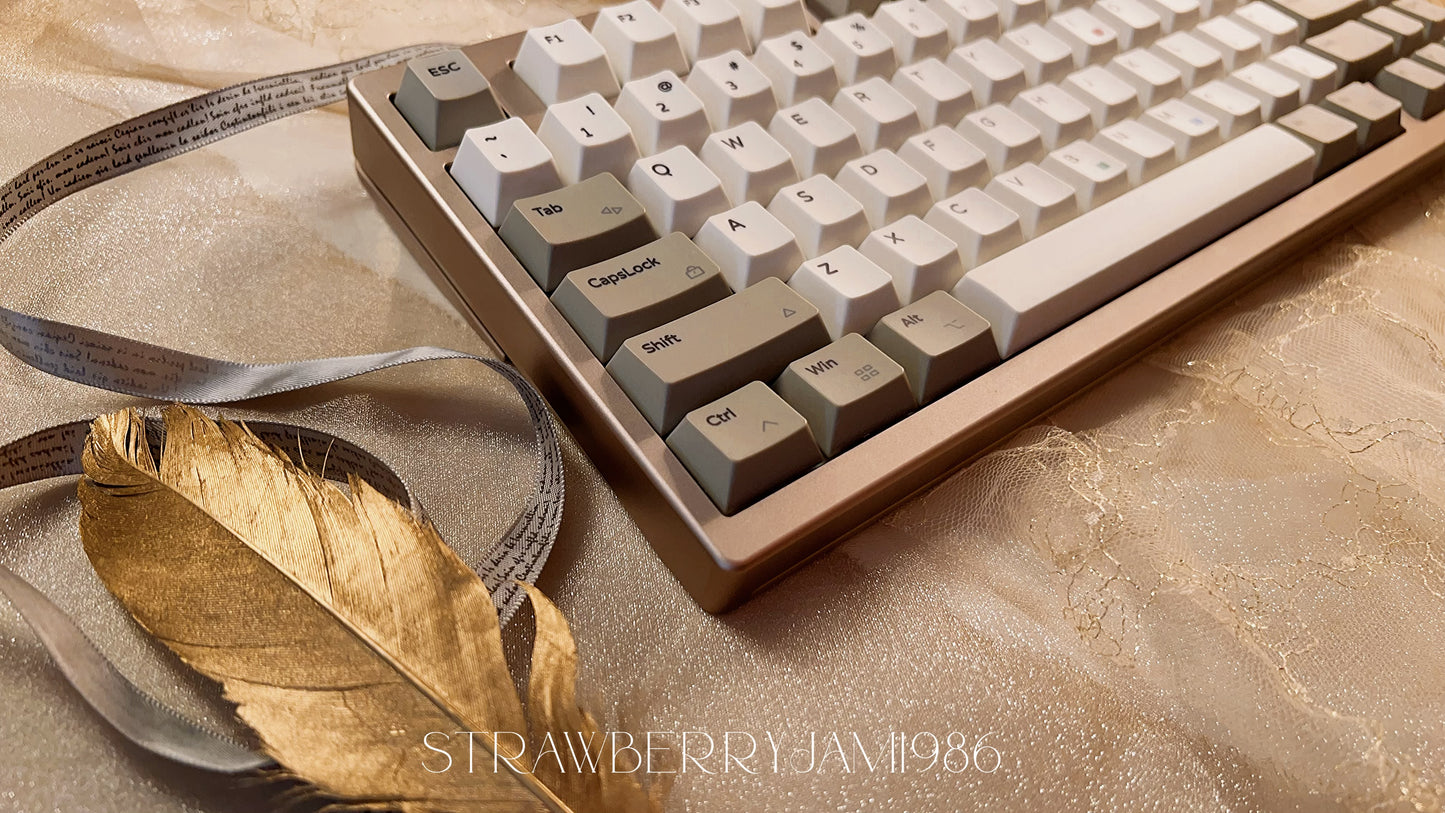 【preorder】Prebuilt NEO75 CU Grey Gold tri_mode Aluminum Customized Mechanical Keyboard set