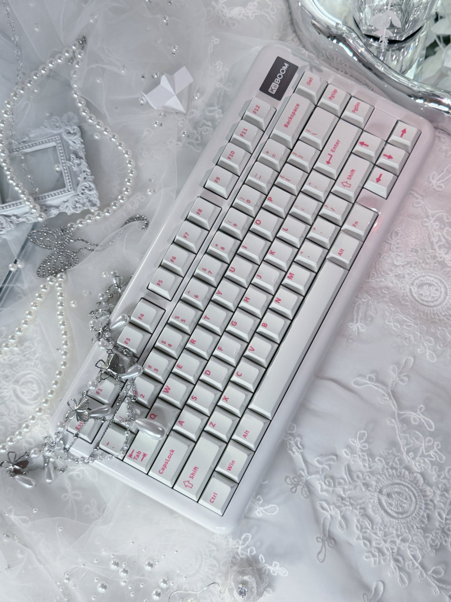 Unboxing Sample ONLY 1 INSTOCK KiiBOOM Phantom81 Lite White Tri-mode Wireless Mechanical Keyboard