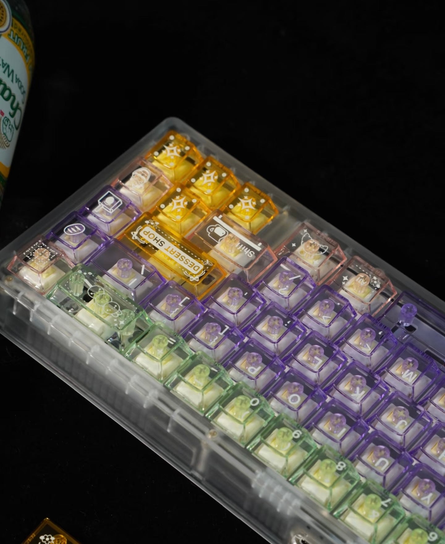 #0180 Crystal Candy Transparent PC Keycap (Keycaps ONLY not including keyboard)