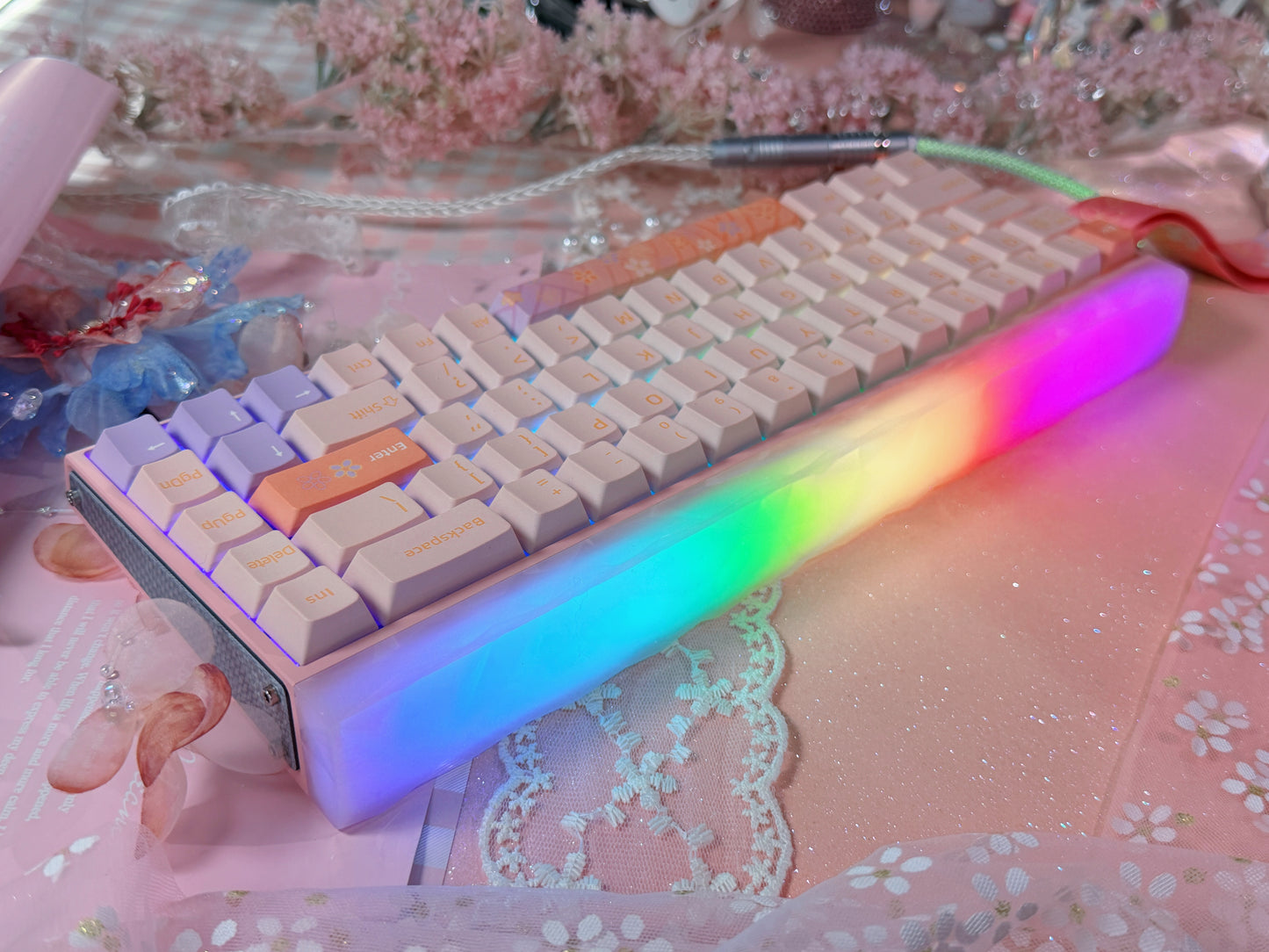 Unboxing Sample For Sales ONLY 1 Instock AULA HERO68 HE ULTRA SAKURA PINK MEGNATIC SWITCH GAMING KEYBOARD