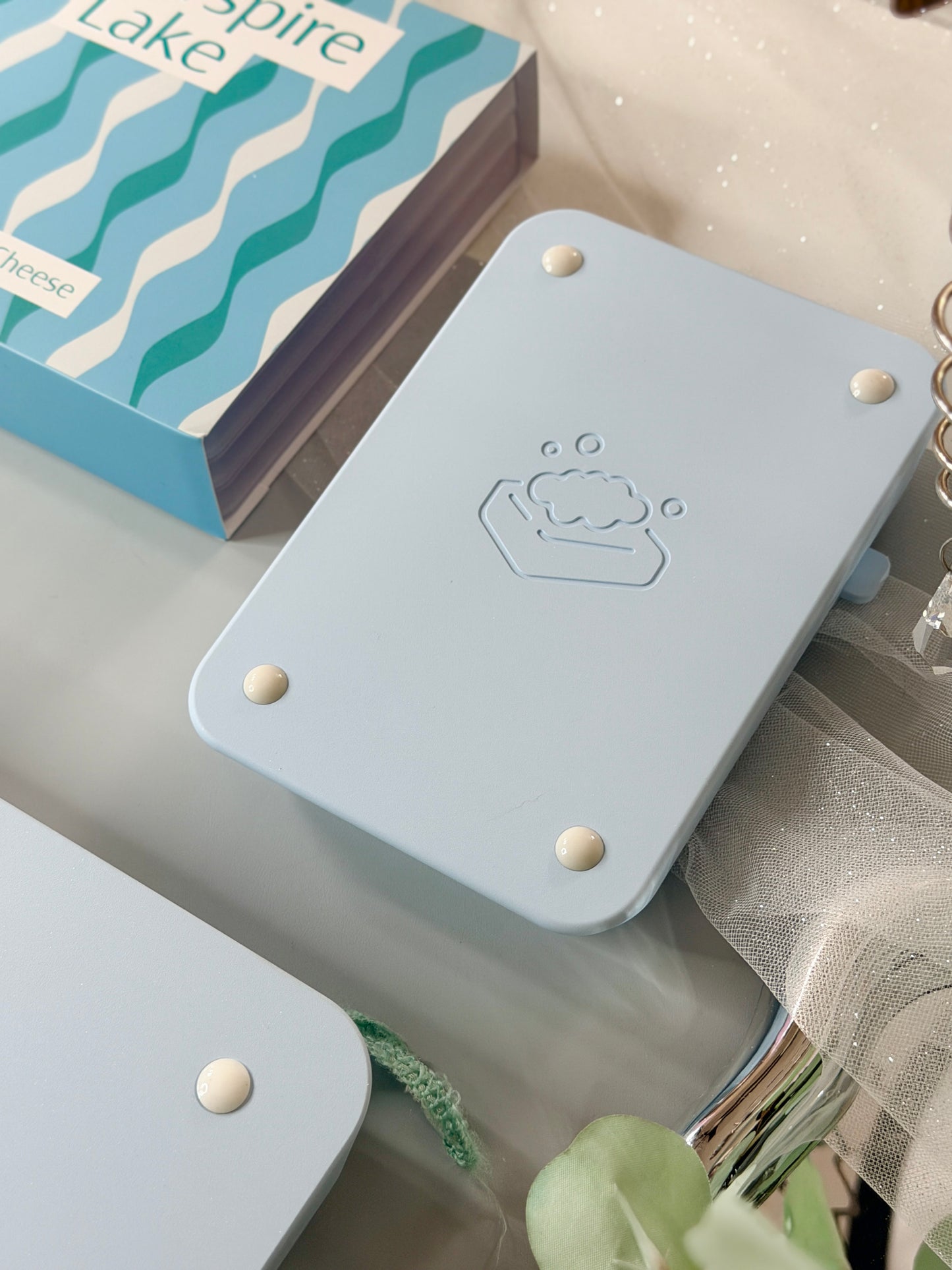 ONLY 1 Instock Prebuilt Aluminum Customized Mechanical Keyboard Blue Green Soap75 ➕ Pad