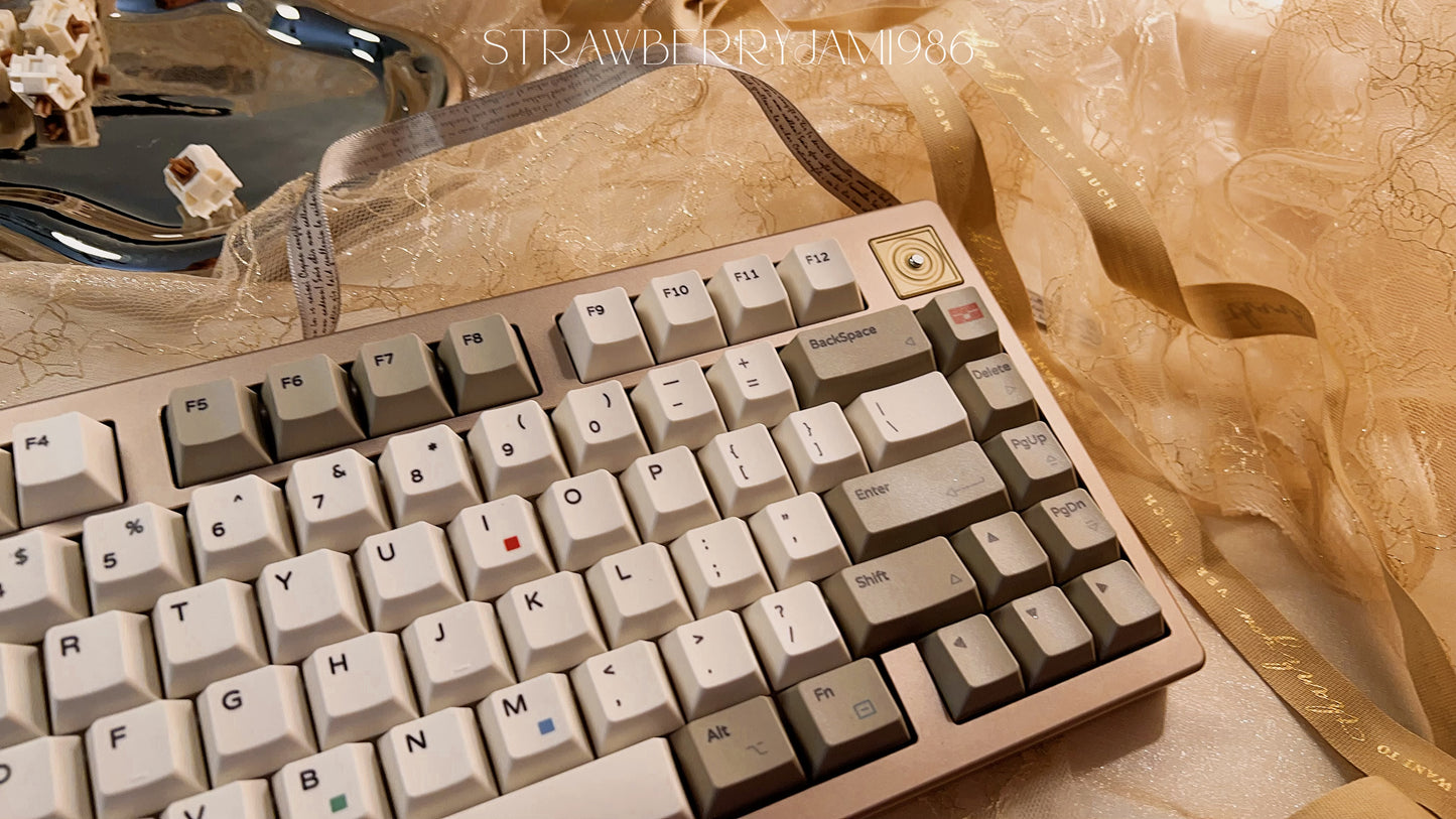 【preorder】Prebuilt NEO75 CU Grey Gold tri_mode Aluminum Customized Mechanical Keyboard set
