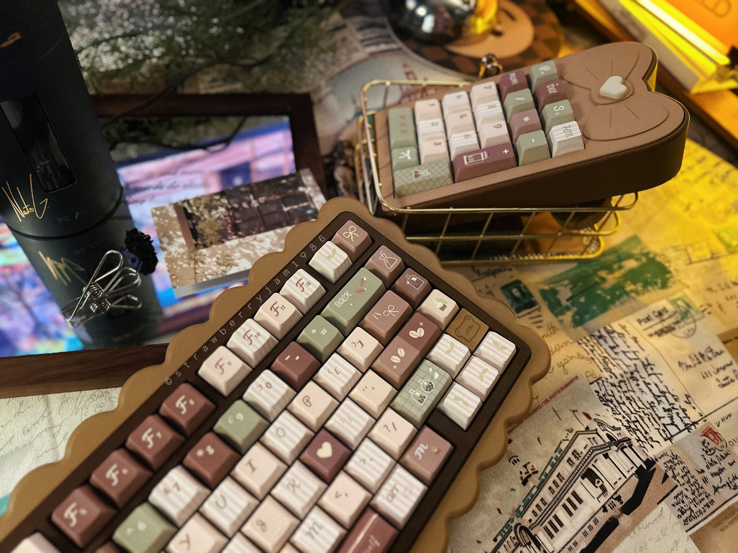 #0172 Matcha Latte Green Coffee Keycap Cherry Profile