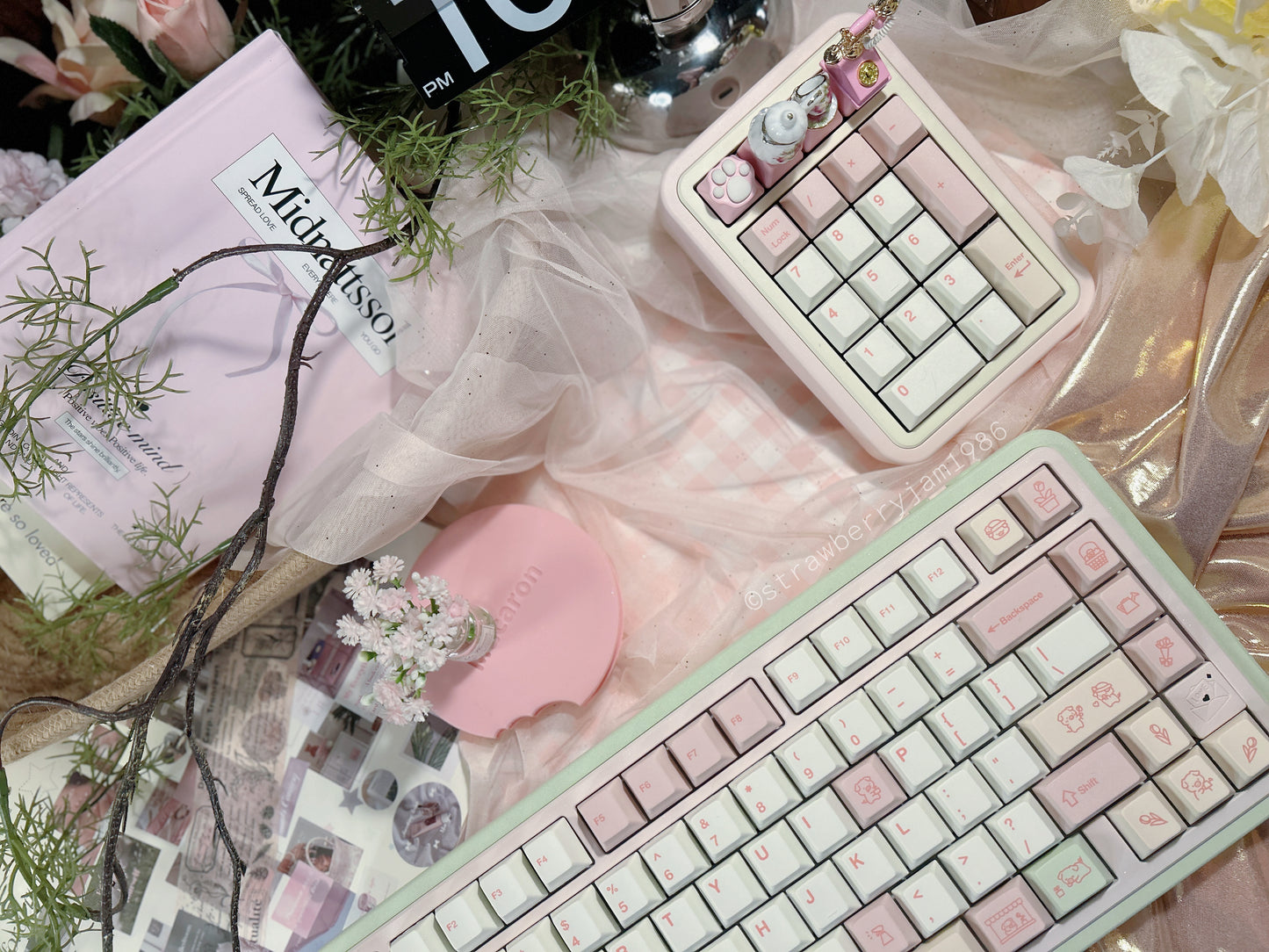 ONLY 1 INSTOCK Prebuilt Aluminum Customized Mechanical Keyboard Loveletter75 ➕ number padset