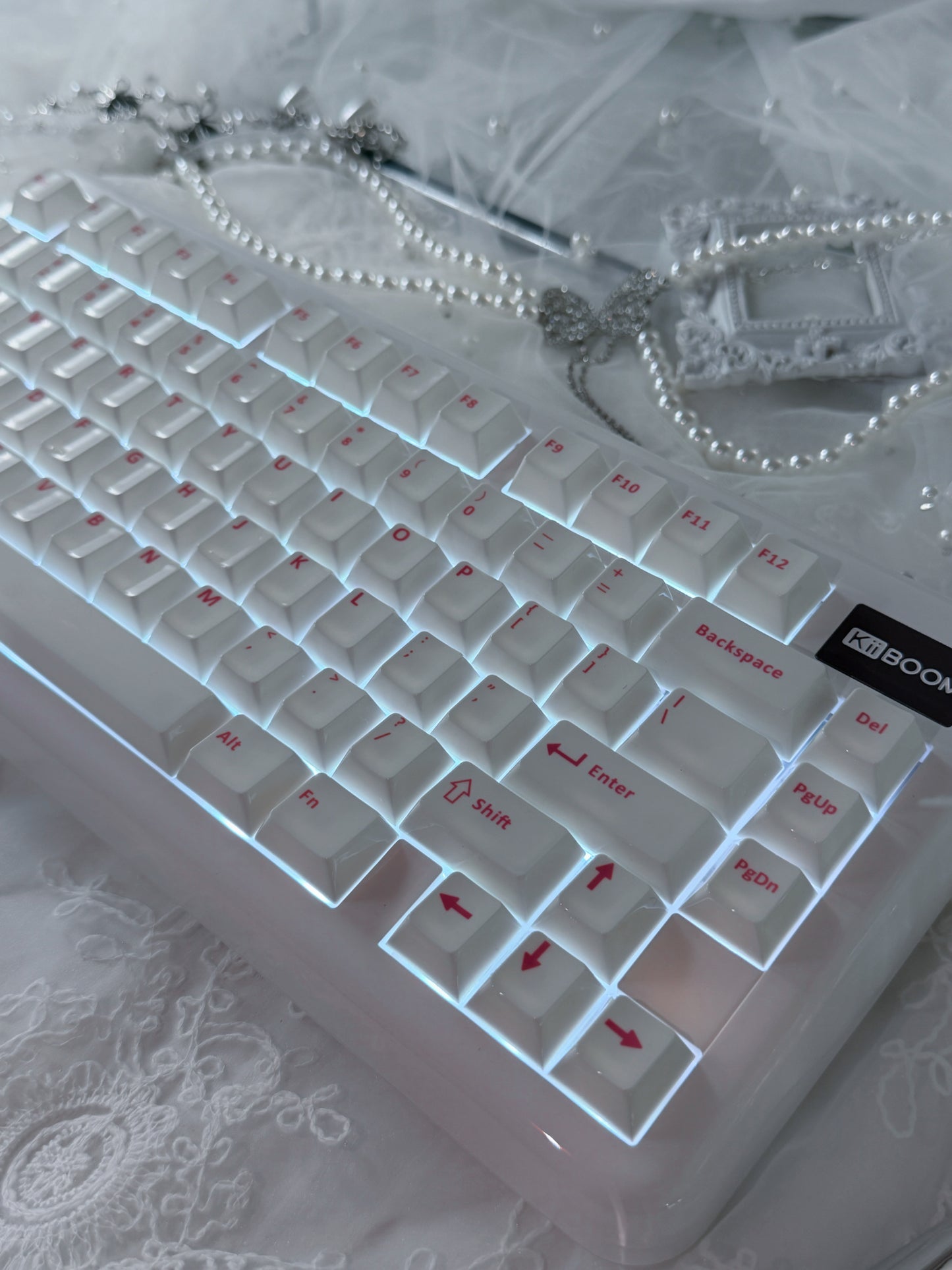 Unboxing Sample ONLY 1 INSTOCK KiiBOOM Phantom81 Lite White Tri-mode Wireless Mechanical Keyboard