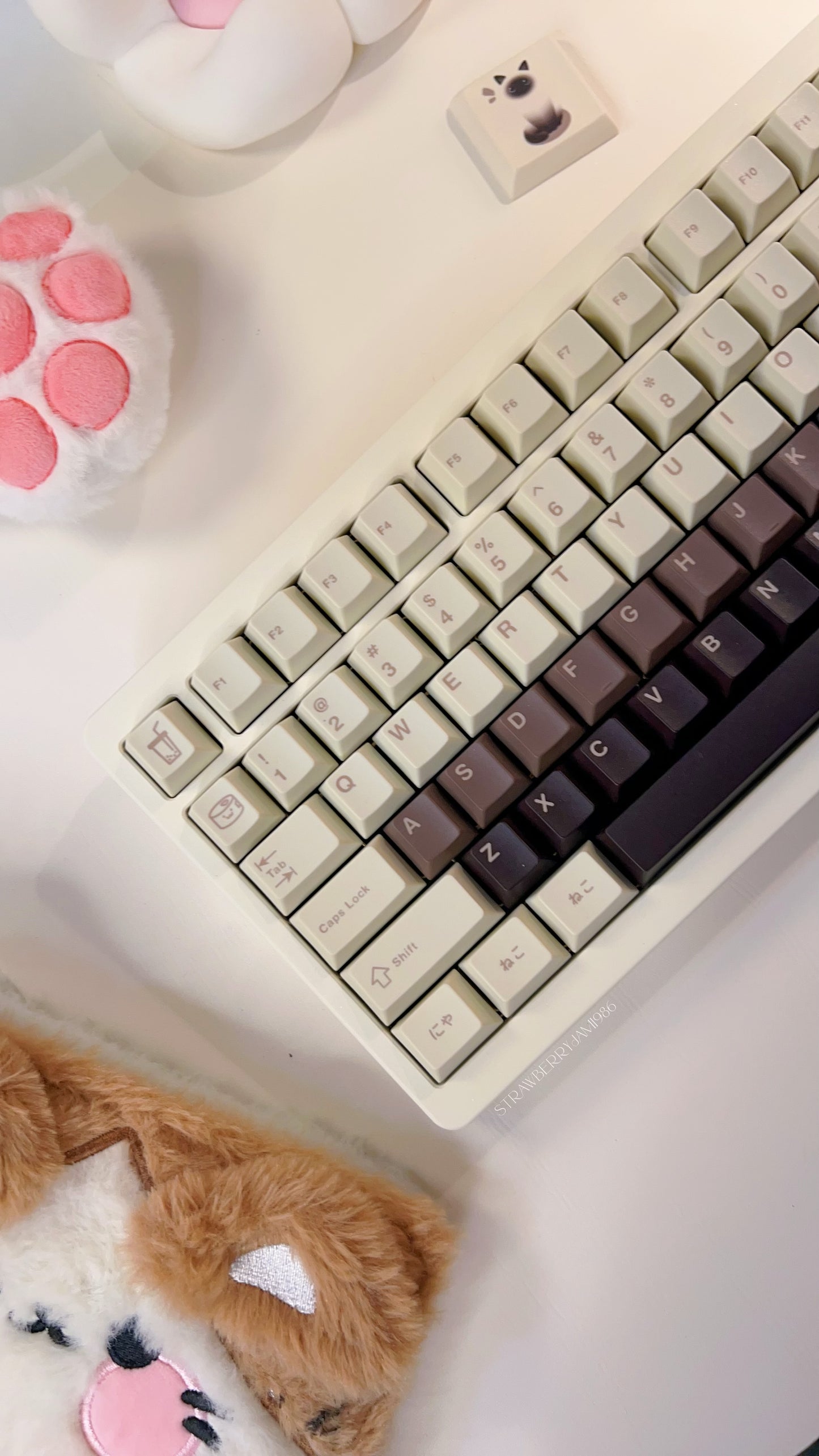 「only 1 Instock」Prebuilt Dino80 Cream White Aluminum Customized Mechanical Keyboard