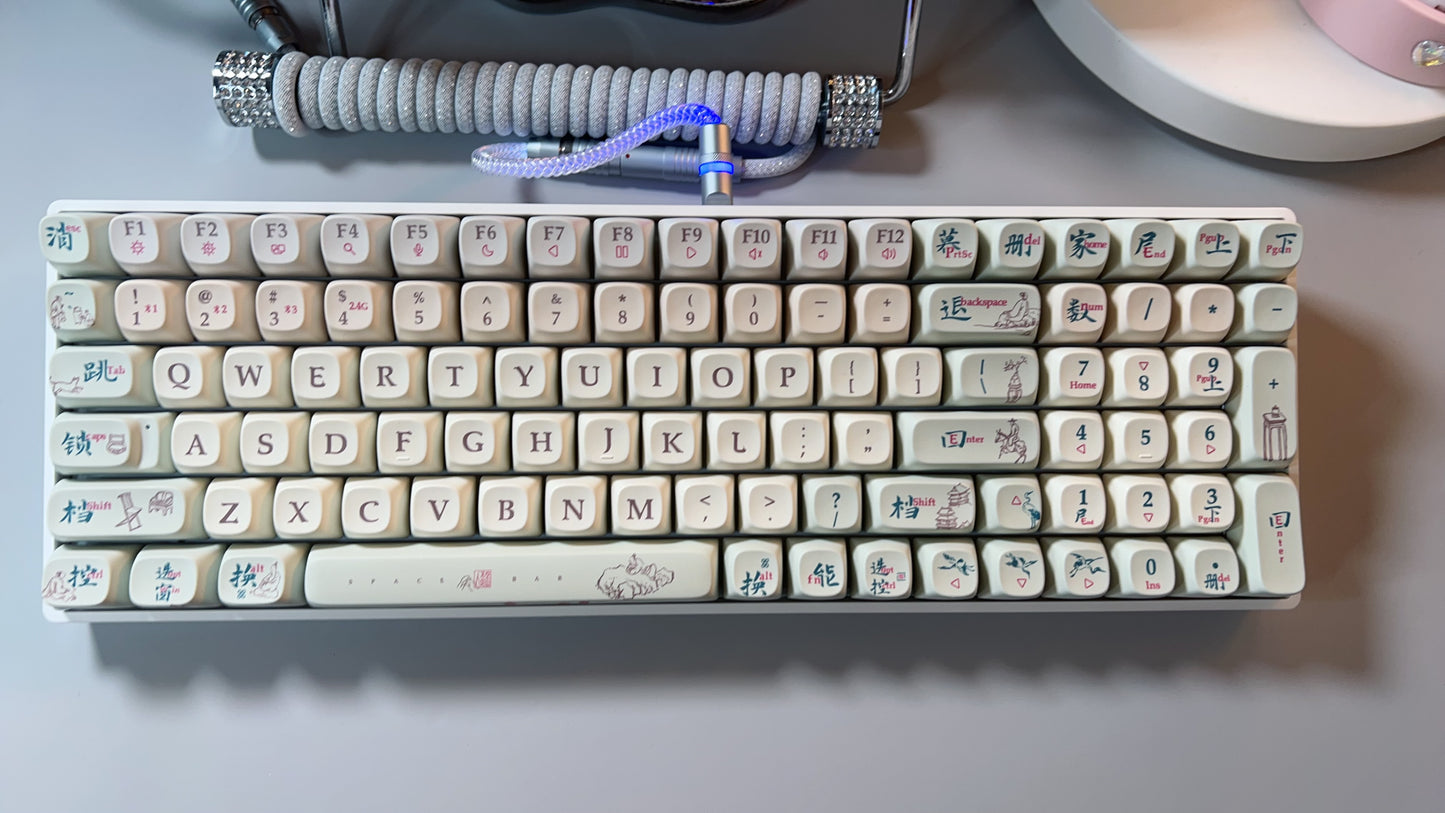 Preorder Creamy Thocky Prebuilt Lofree Keycaps ➕Zuohe zh100 kit mechanical keyboard(plastic)