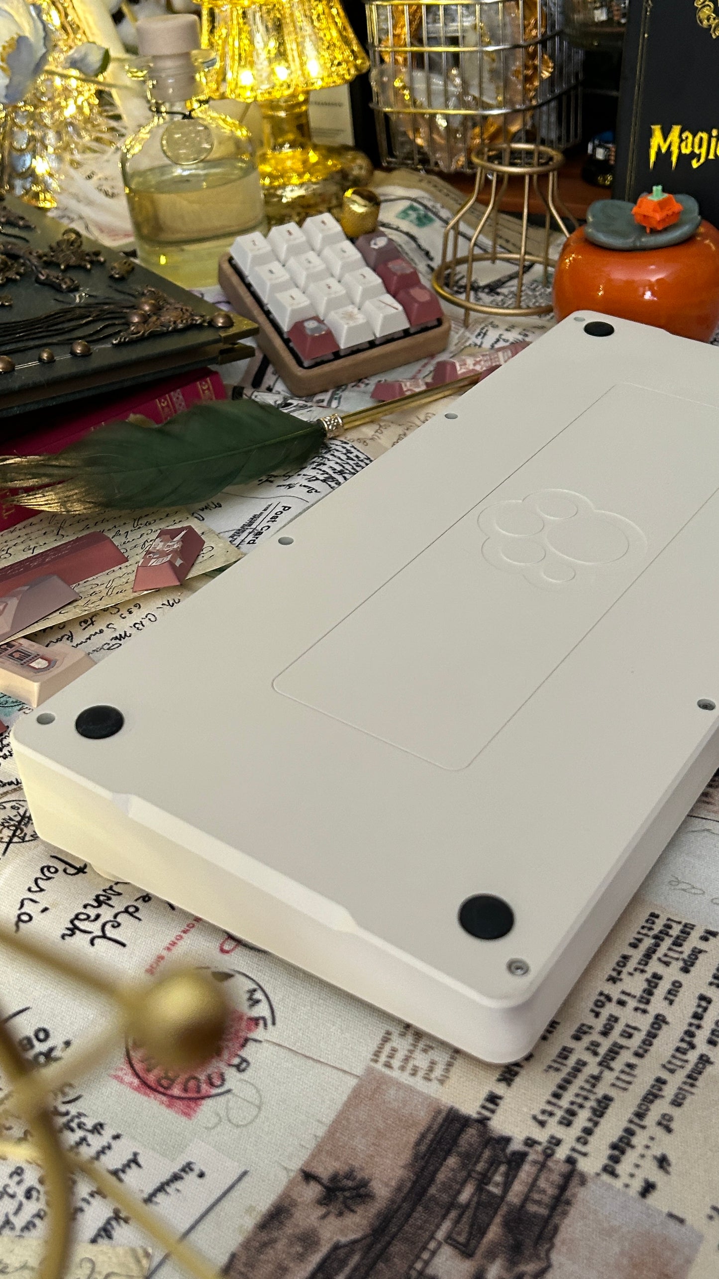 ONLY 1 Instock Prebuilt Tn75 Cream Coffee Aluminum Customized Mechanical Keyboard Set