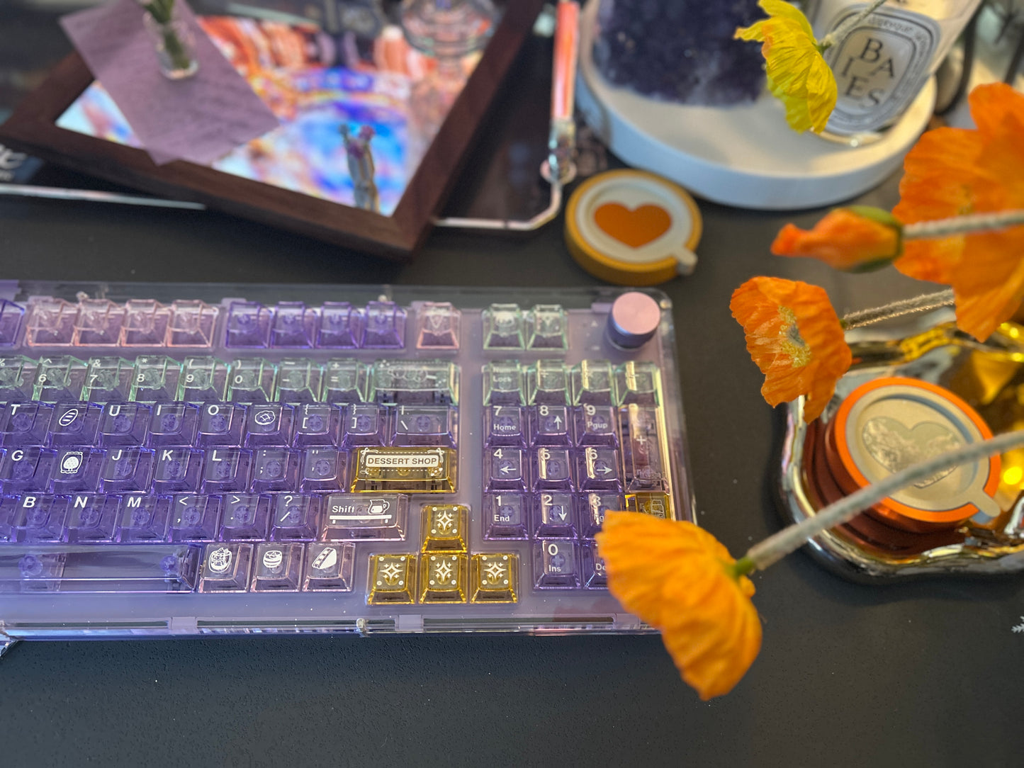 #0180 Crystal Candy Transparent PC Keycap (Keycaps ONLY not including keyboard)