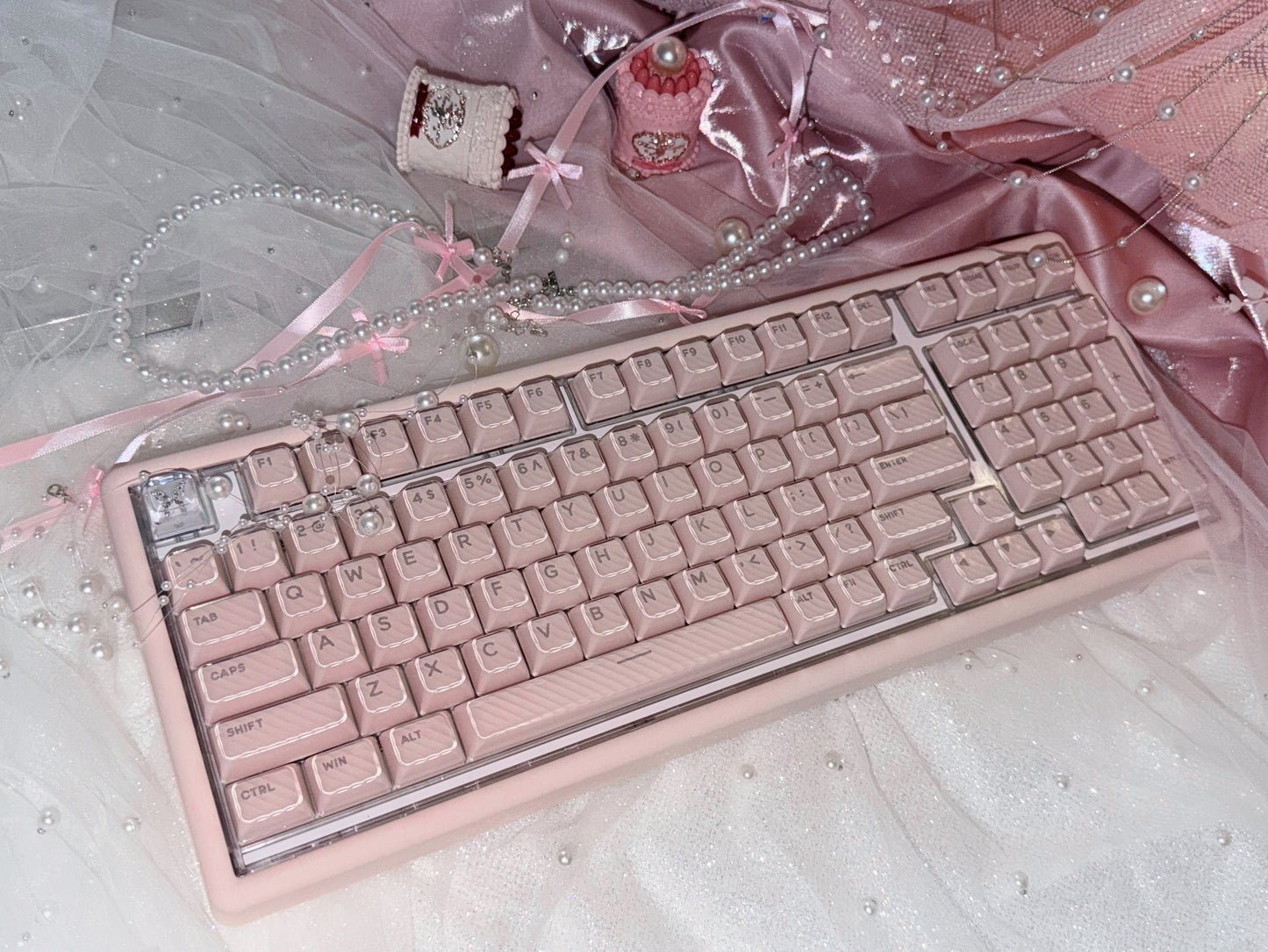 Unboxing Sample For Sales ONLY 1 Instock ainbell base99 pale pink silent switch tri-mode wireless mechanical keyboard
