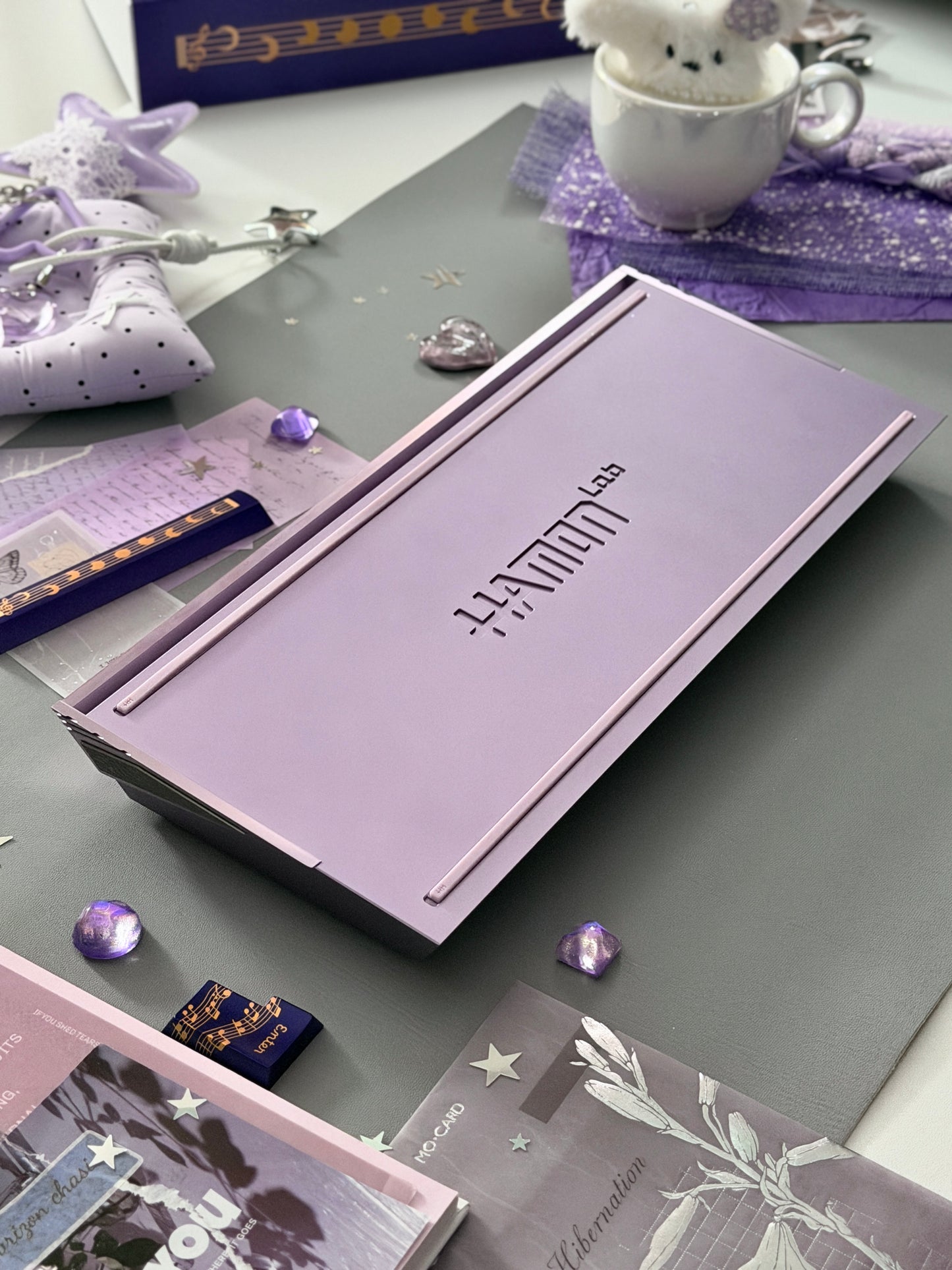 ONLY 1 Instock Prebuilt Aluminum Customized Mechanical Keyboard DAMA60 Anodized Purple Set
