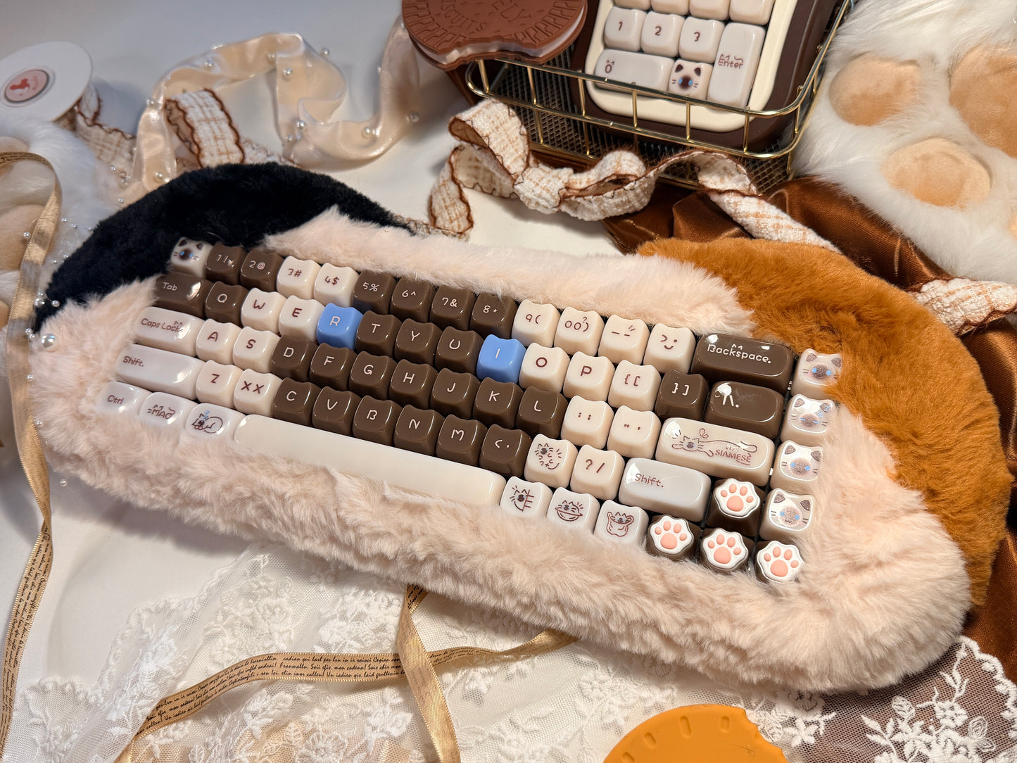 ONLY 1 Instock Prebuilt Aluminum Customized Mechanical Keyboard Petbrick65 CatSet
