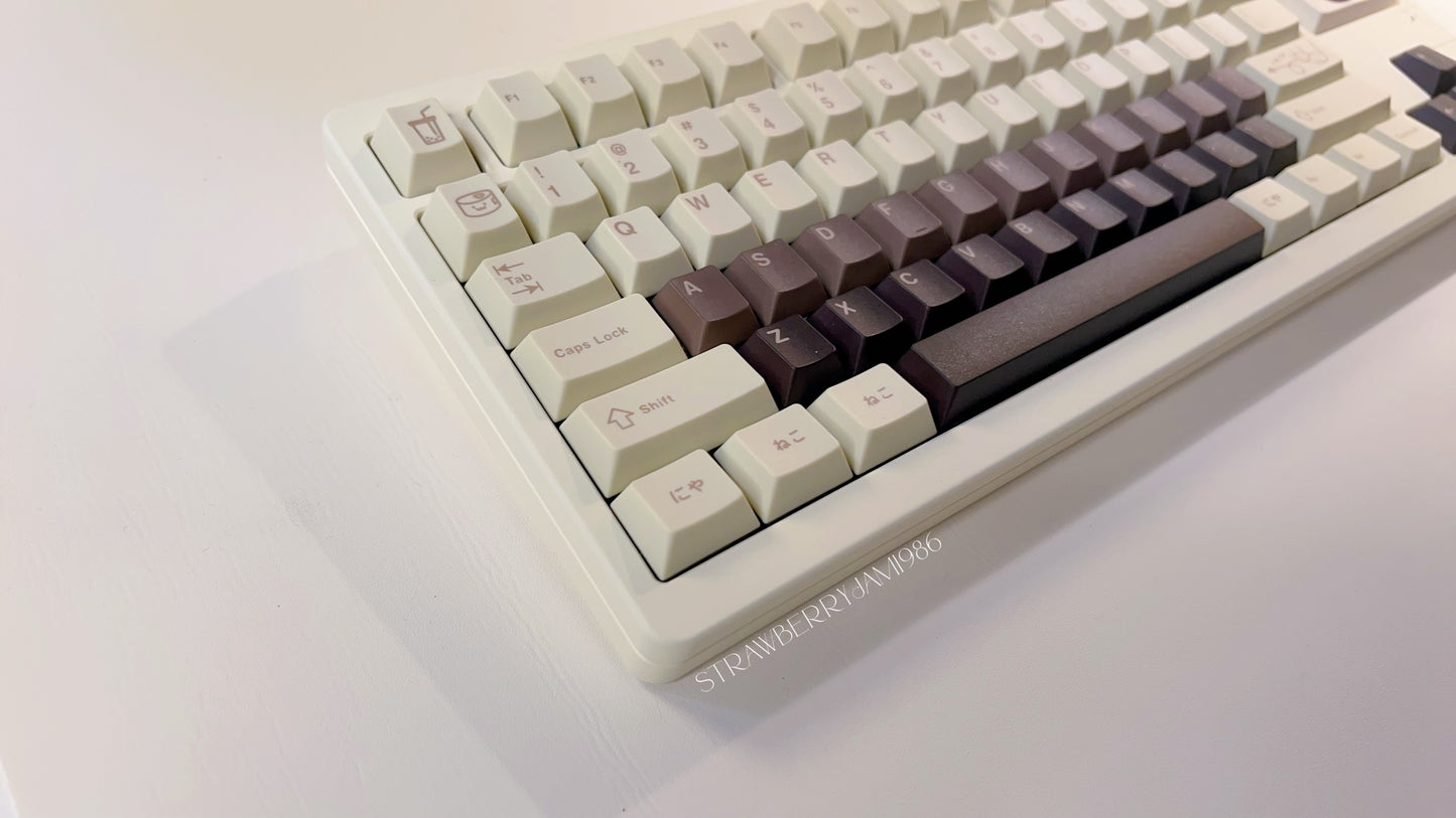 「only 1 Instock」Prebuilt Dino80 Cream White Aluminum Customized Mechanical Keyboard
