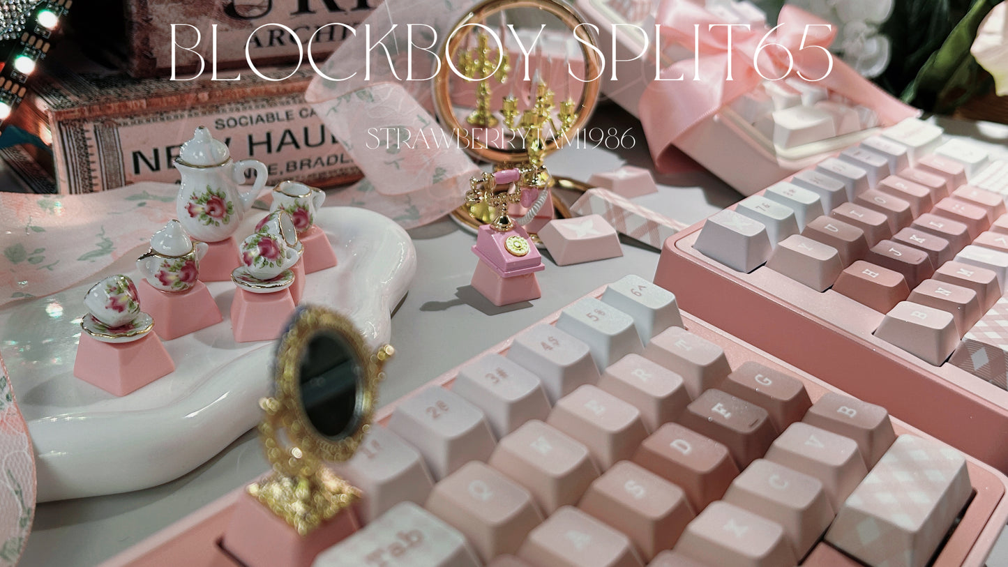 ONLY 1 Instock Prebuilt BLOCKBOY SPLIT65 Aluminum Customized Mechanical Keyboard