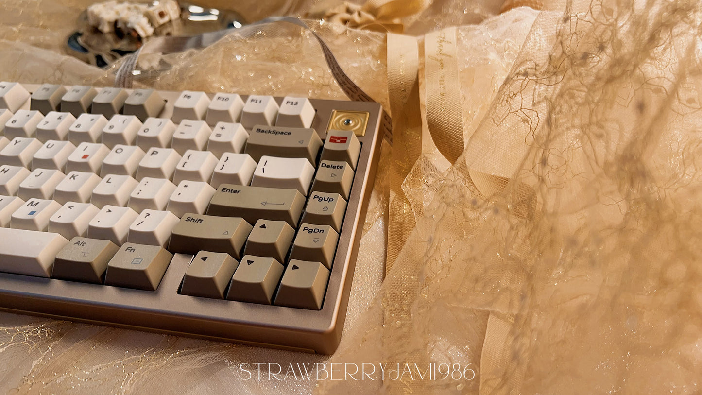【preorder】Prebuilt NEO75 CU Grey Gold tri_mode Aluminum Customized Mechanical Keyboard set