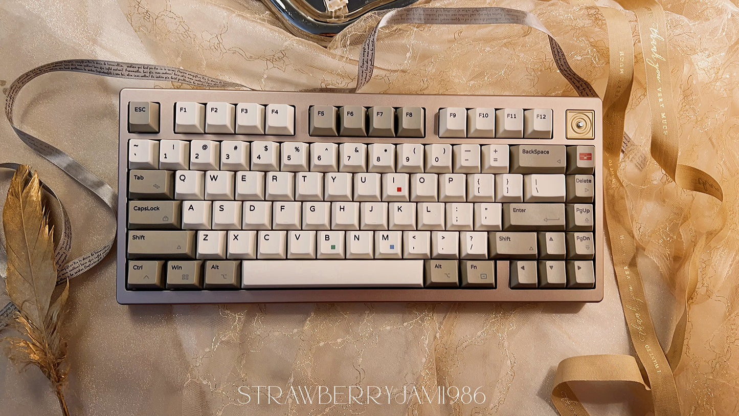 【preorder】Prebuilt NEO75 CU Grey Gold tri_mode Aluminum Customized Mechanical Keyboard set