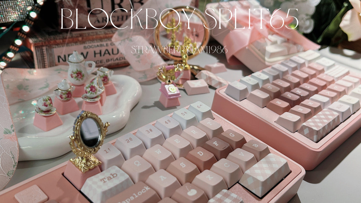 ONLY 1 Instock Prebuilt BLOCKBOY SPLIT65 Aluminum Customized Mechanical Keyboard
