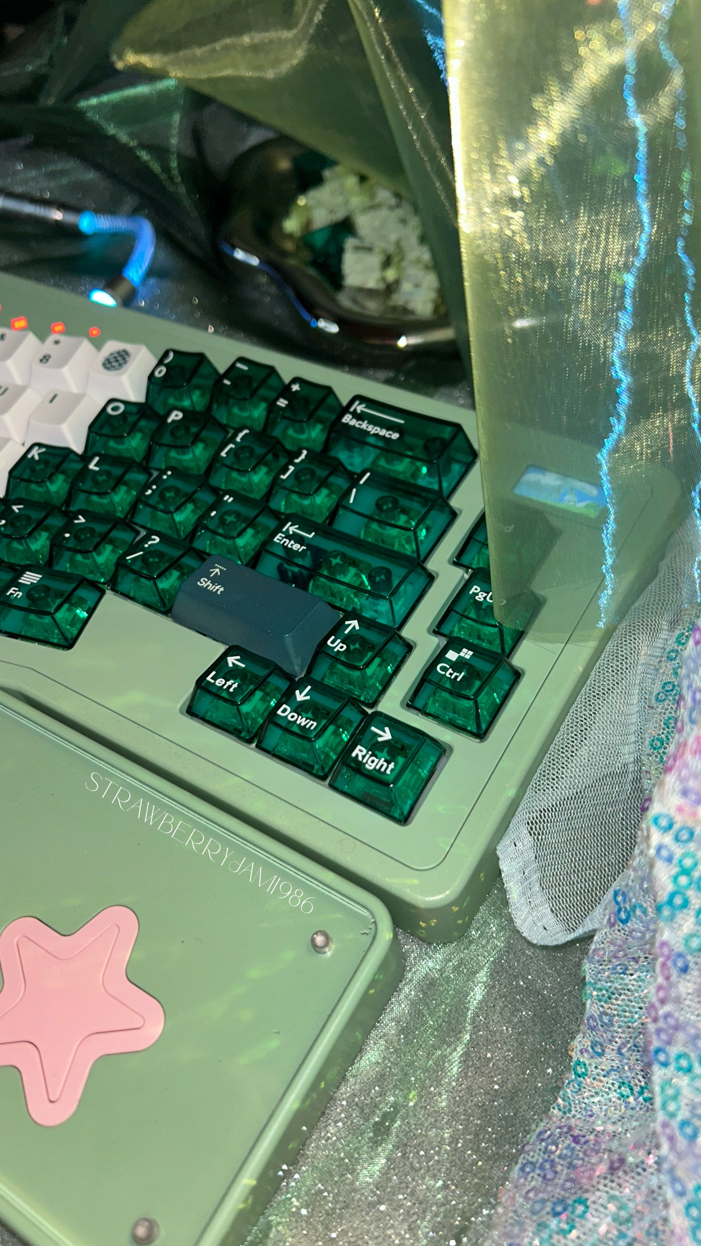 Preorder Prebuilt StarAlice Aluminum Customized Mechanical Keyboard & Wristrest Set