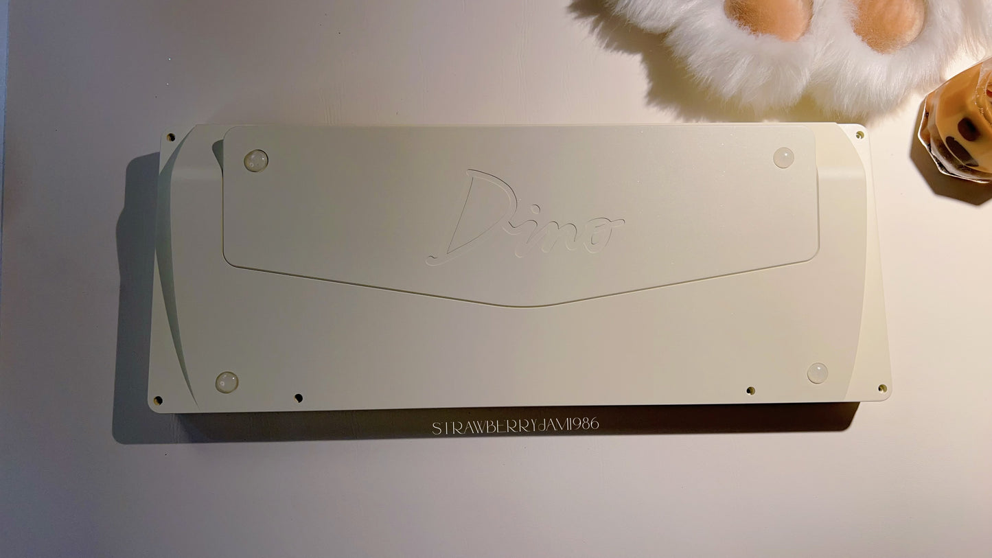 「only 1 Instock」Prebuilt Dino80 Cream White Aluminum Customized Mechanical Keyboard