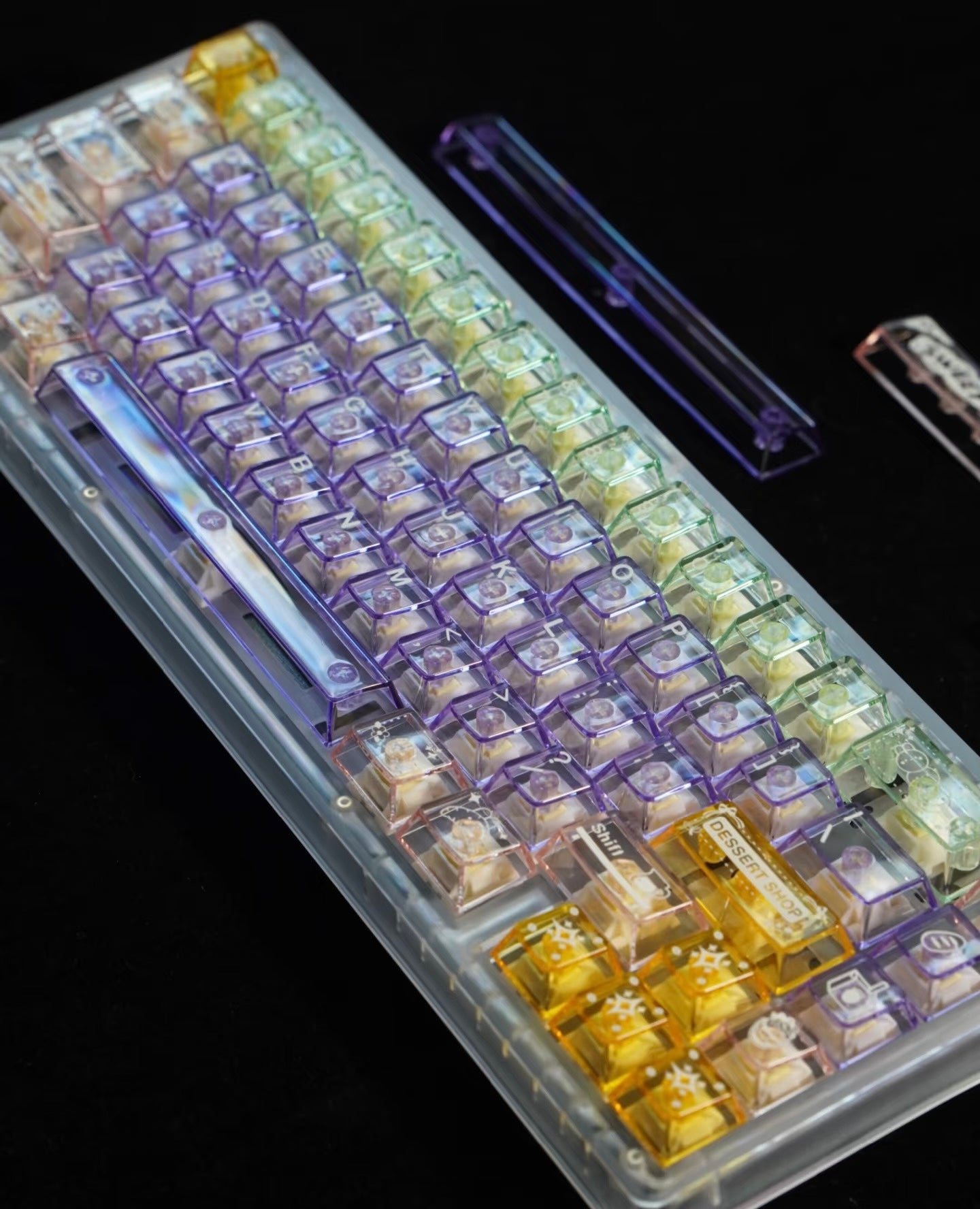 #0180 Crystal Candy Transparent PC Keycap (Keycaps ONLY not including keyboard)