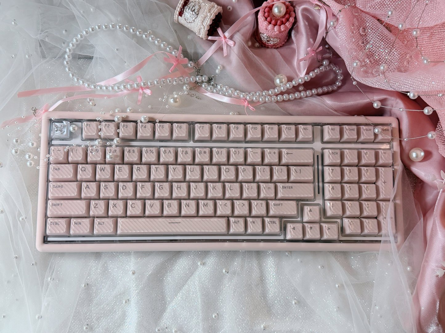 Unboxing Sample For Sales ONLY 1 Instock ainbell base99 pale pink silent switch tri-mode wireless mechanical keyboard