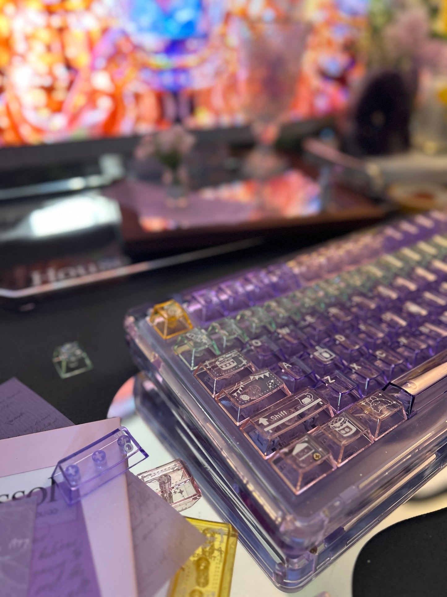 #0180 Crystal Candy Transparent PC Keycap (Keycaps ONLY not including keyboard)