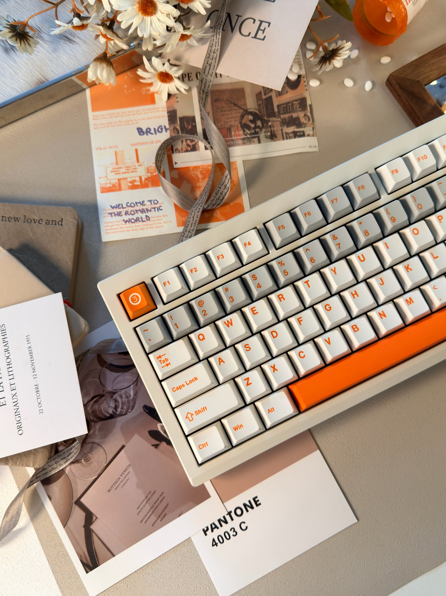 Unboxing Sample For Sales ONLY 1 Instock LUMINKEY75 V2 Tri-Mode Custom Mechanical Keyboard Warm Orange-White