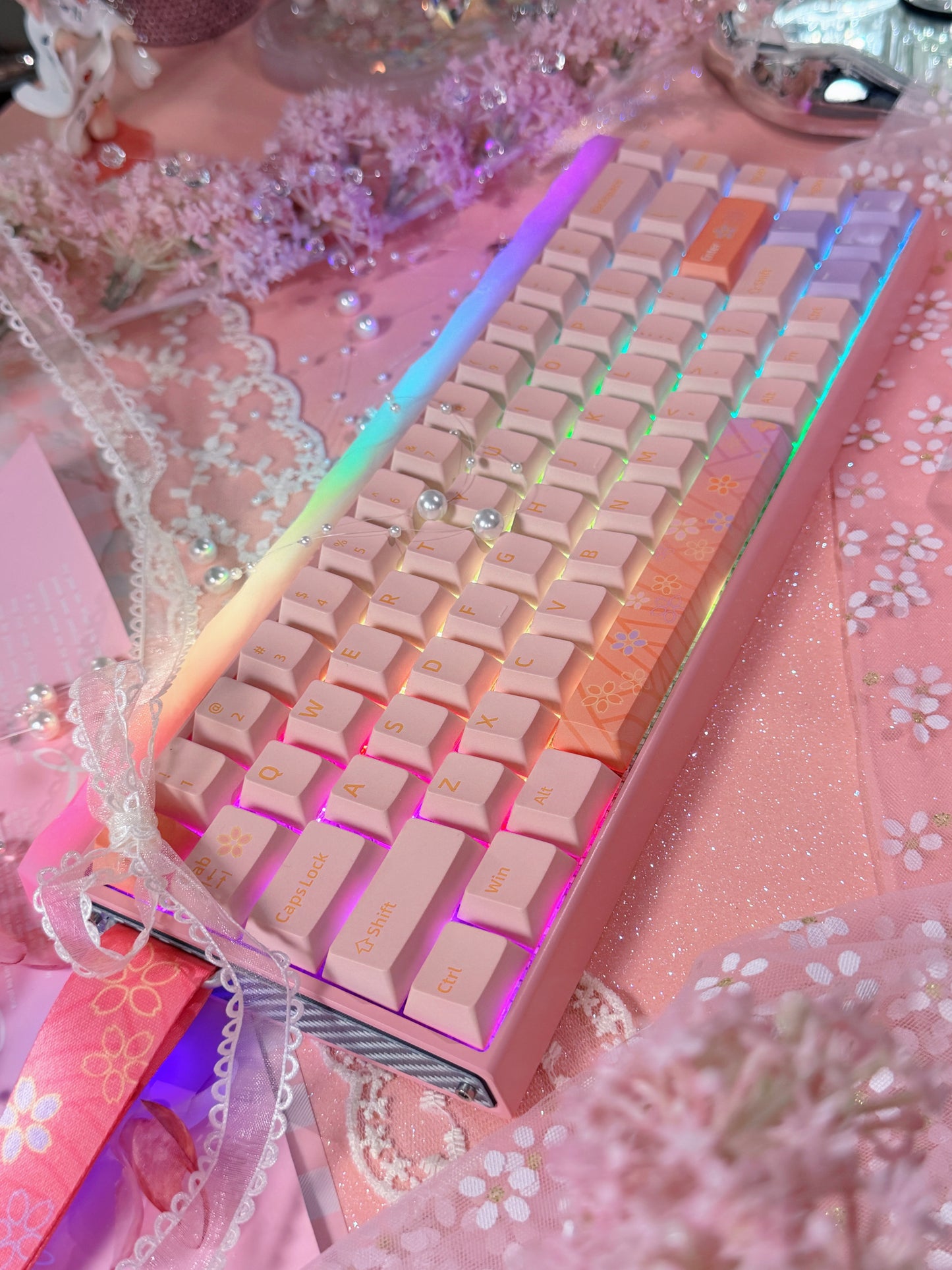 Unboxing Sample For Sales ONLY 1 Instock AULA HERO68 HE ULTRA SAKURA PINK MEGNATIC SWITCH GAMING KEYBOARD