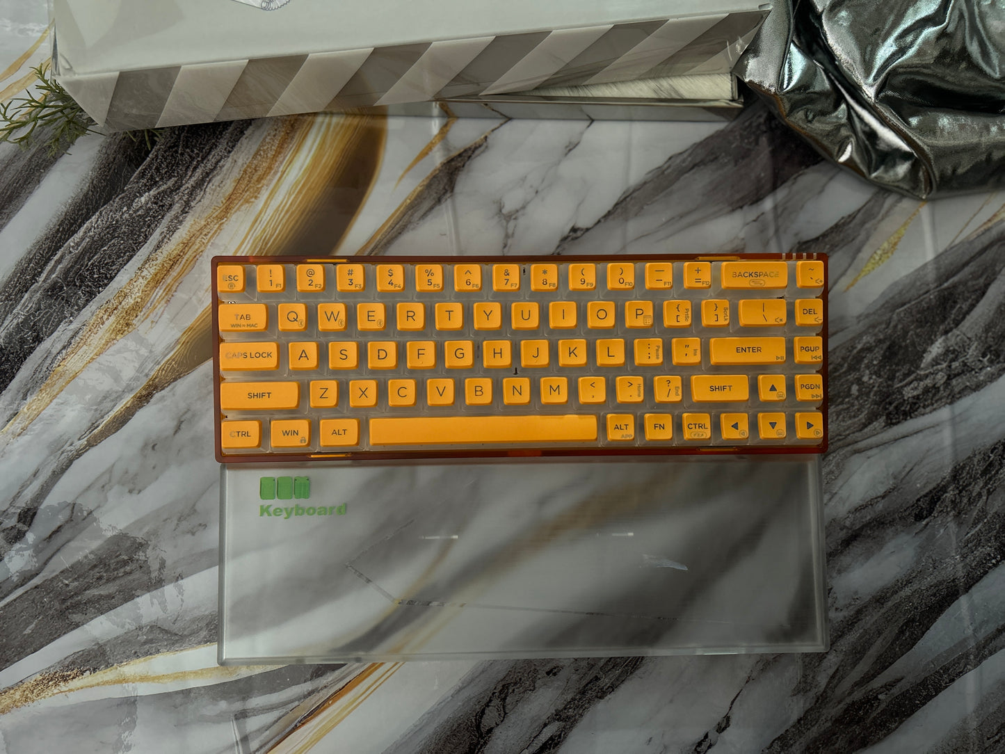 Unboxing Sample For Sales ONLY 1 Instock Soda Orange 68 Key RGB Clicky Mechanical Wireless Gaming Keyboard