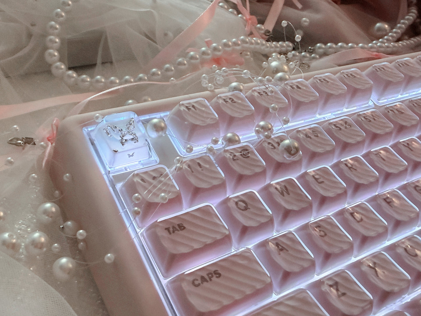 Unboxing Sample For Sales ONLY 1 Instock ainbell base99 pale pink silent switch tri-mode wireless mechanical keyboard