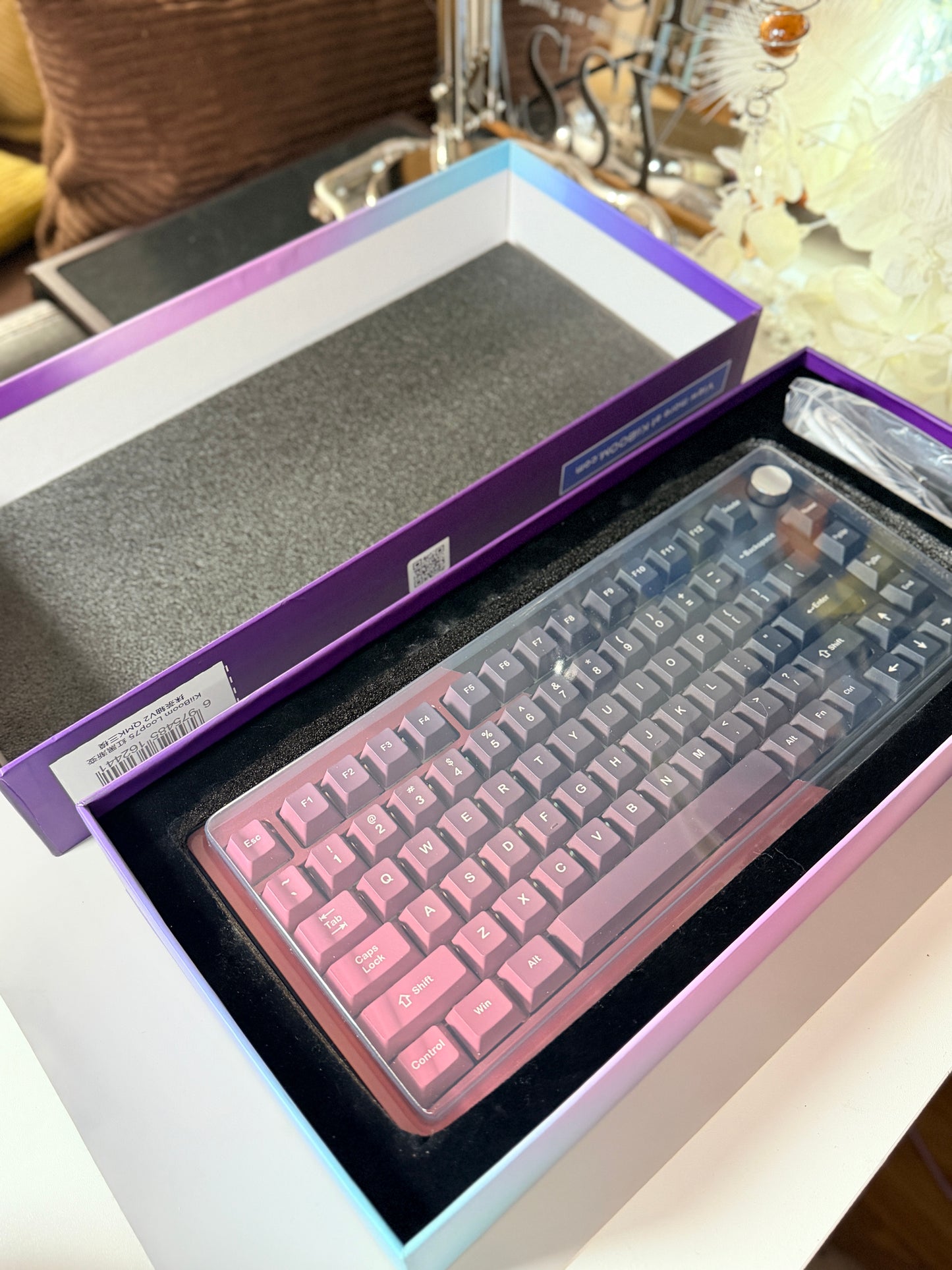 Unboxing For SALEs LOOP75 Aluminum Mechanical Keyboard KiiBOOM Matcha Latte Switches